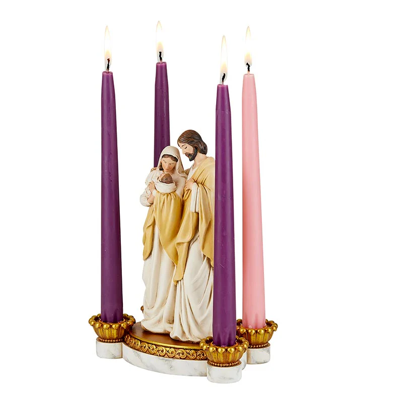 Intimate Embrace Holy Family Advent Candle Holder - Image 3