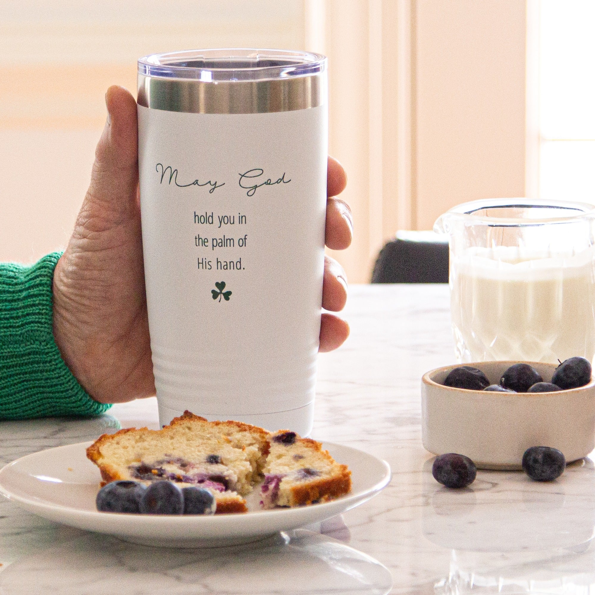 Irish Blessing Insulated White 20oz Tumbler - Image 3