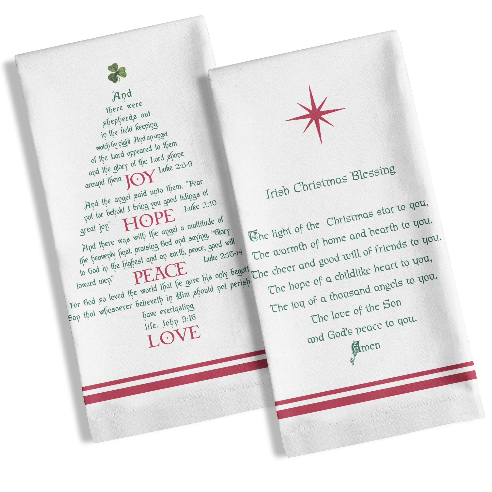 Irish Christmas Blessings Dish Towel Set - Image 3