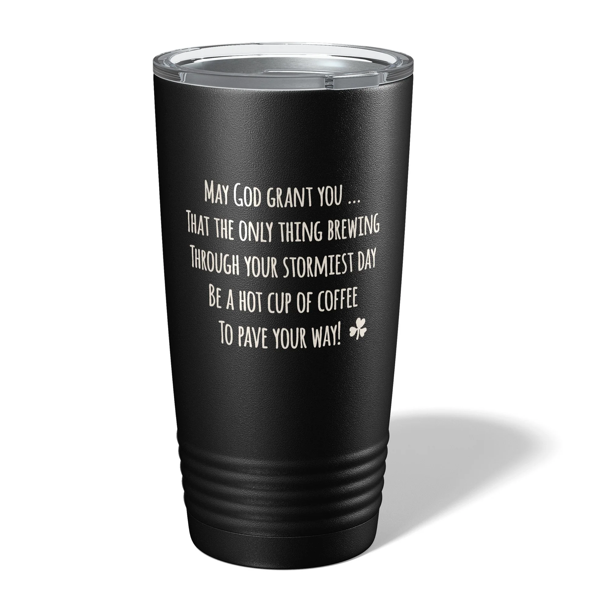 Irish Coffee Drinker's Blessing Insulated Black 20oz Tumbler - Image 5