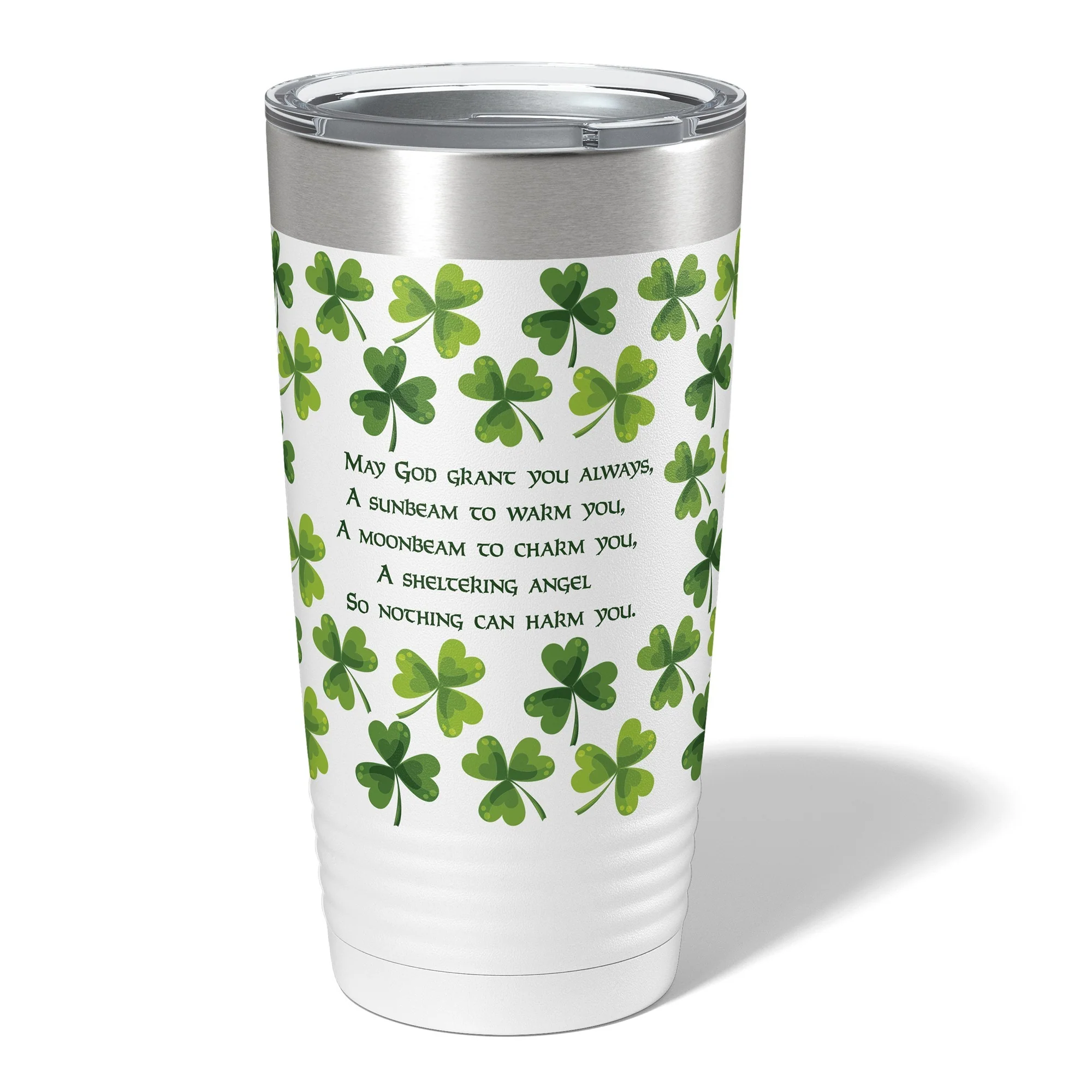 Irish "Heaven to Hear You" Insulated White 20oz Tumbler - Image 2