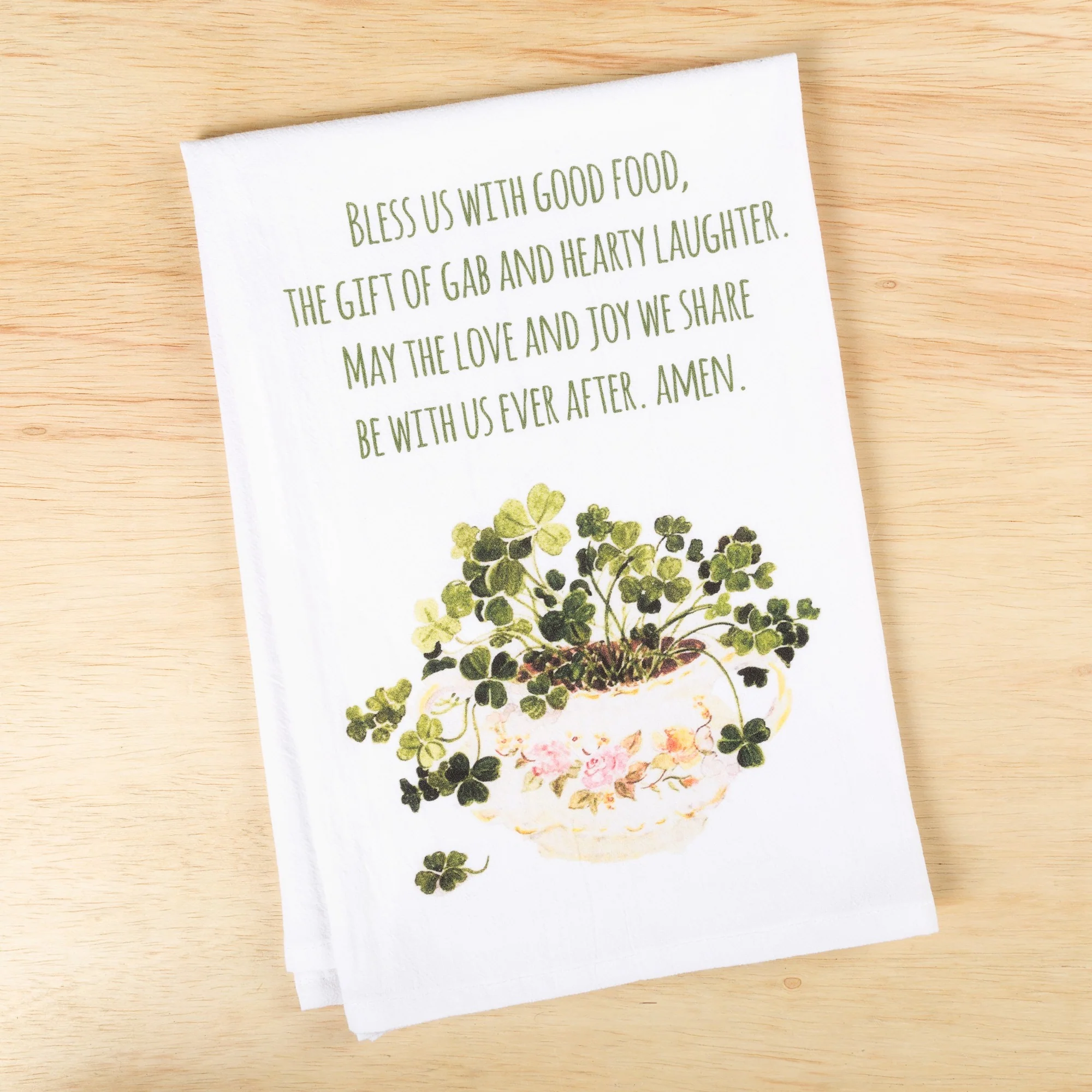 Irish Kitchen Blessing Flour Sack Dish Towel
