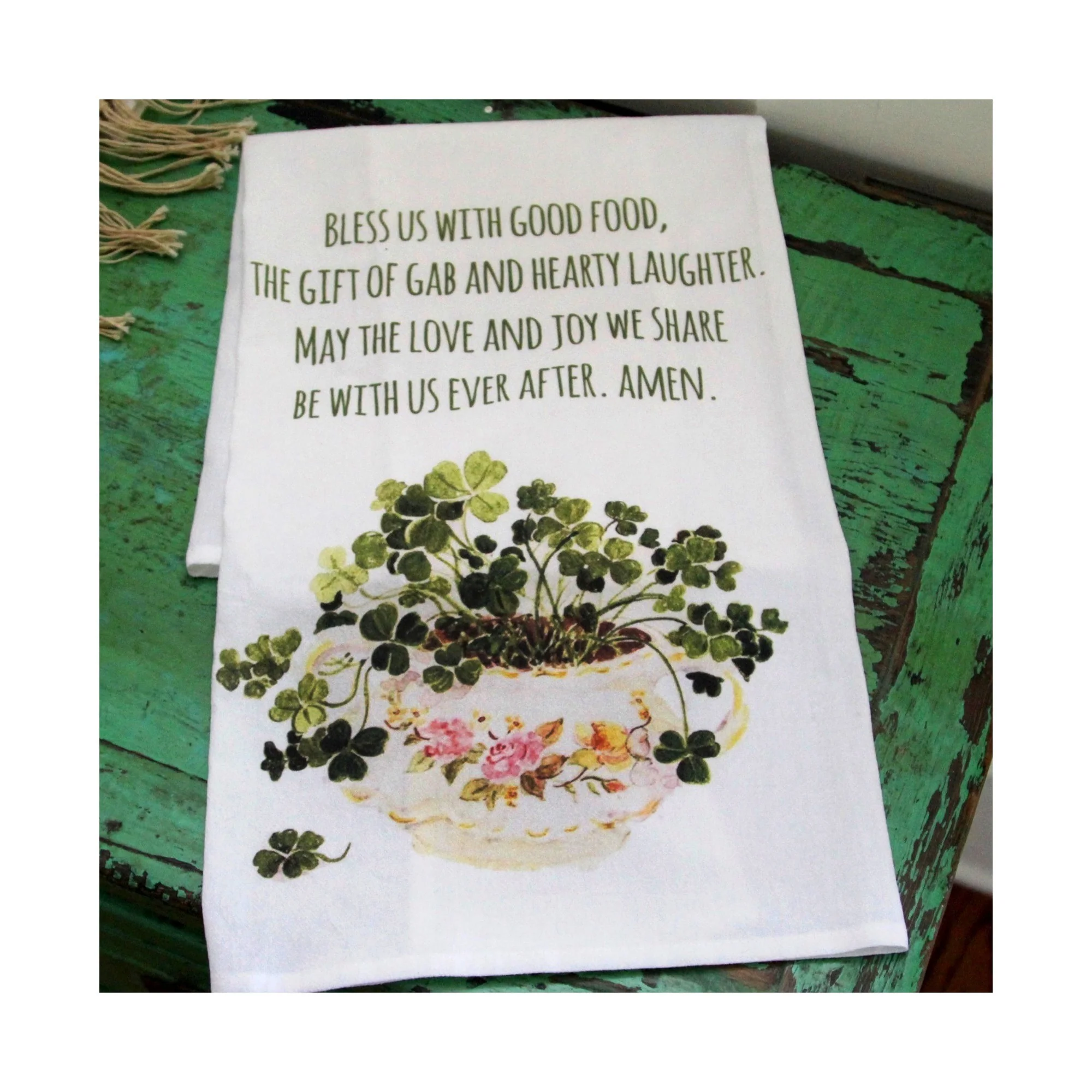 Irish Kitchen Blessing Flour Sack Dish Towel - Image 3