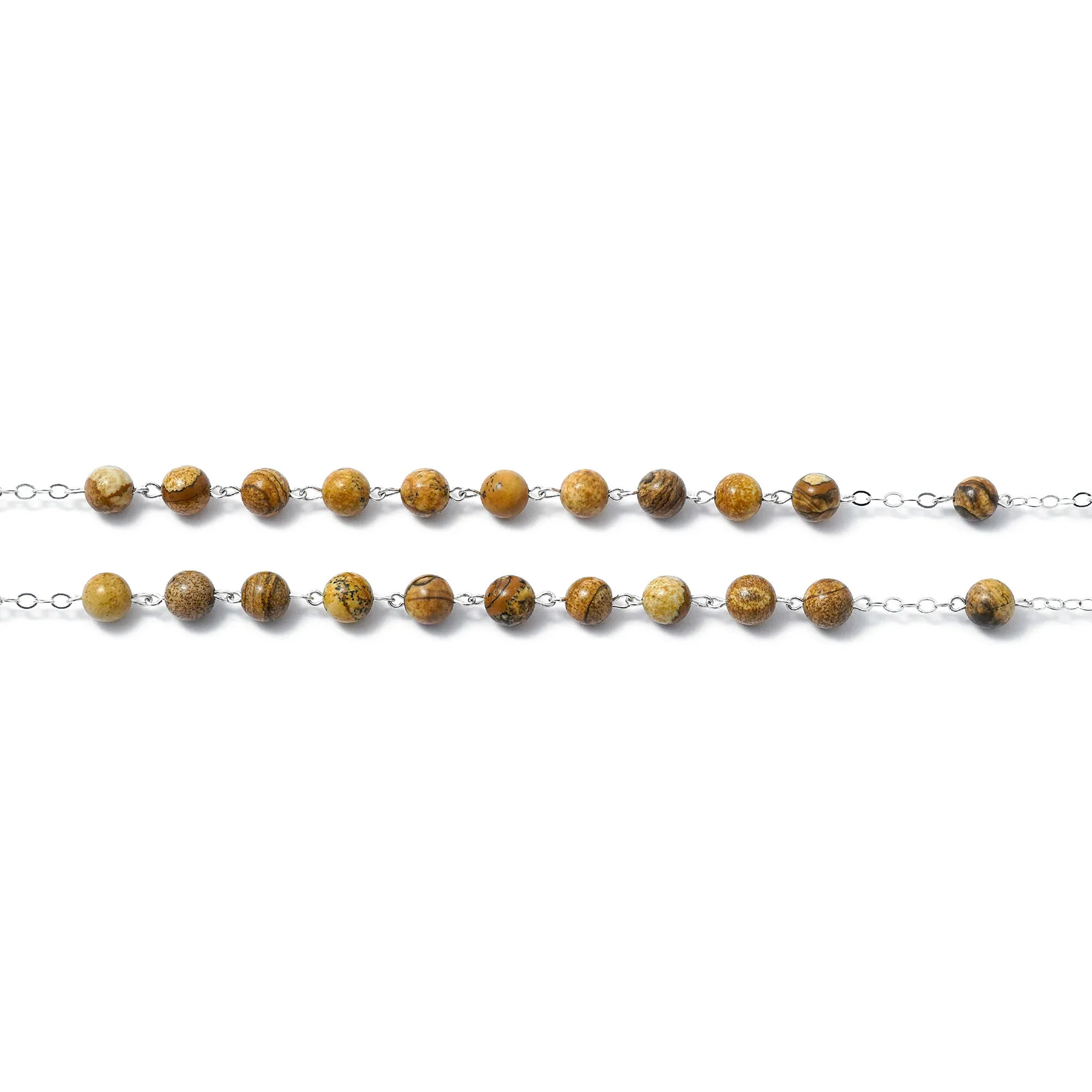 Ghirelli Antiqued Silver & Jasper St. Joseph Rosary - Image 6