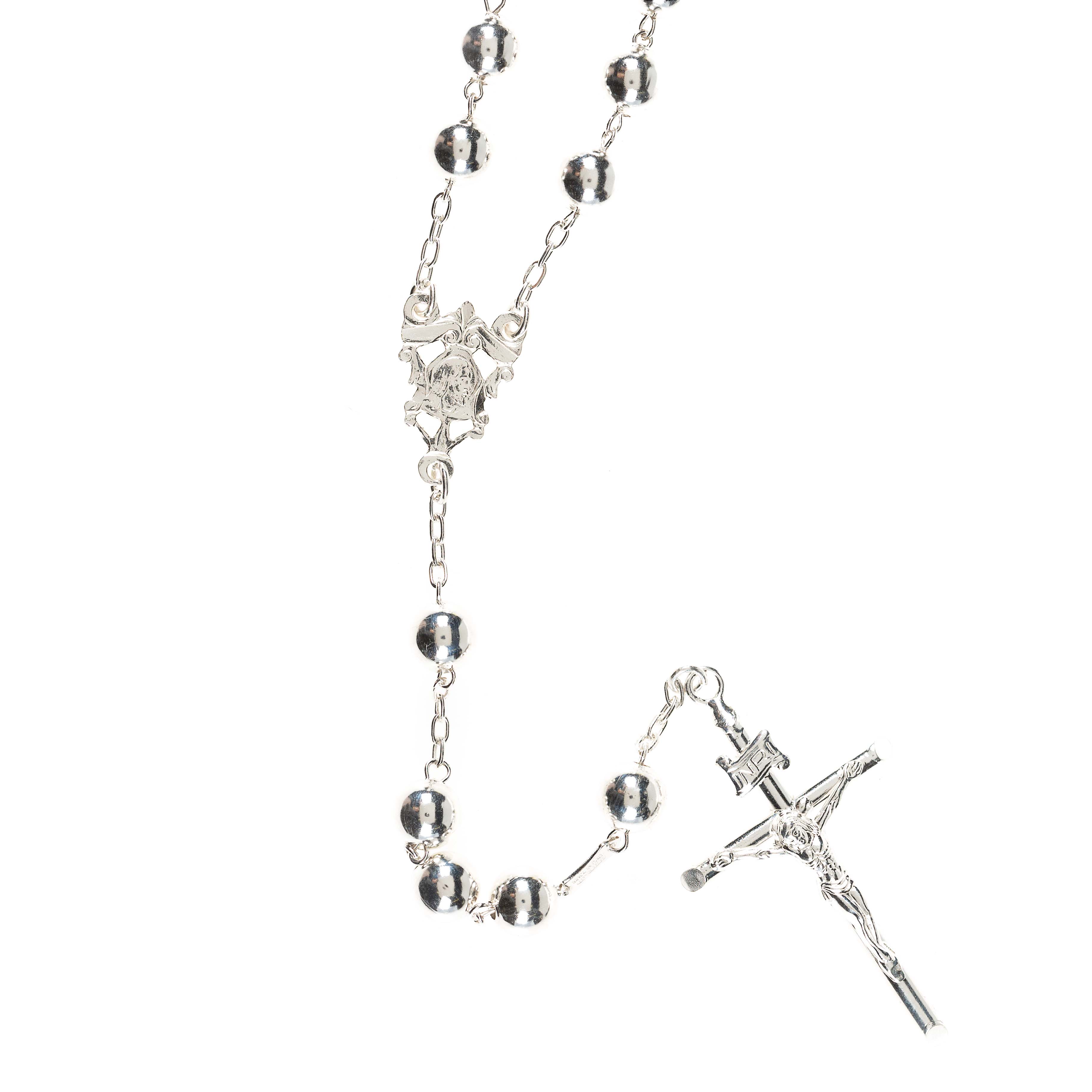Italian Fine Silver Rosary - Image 2