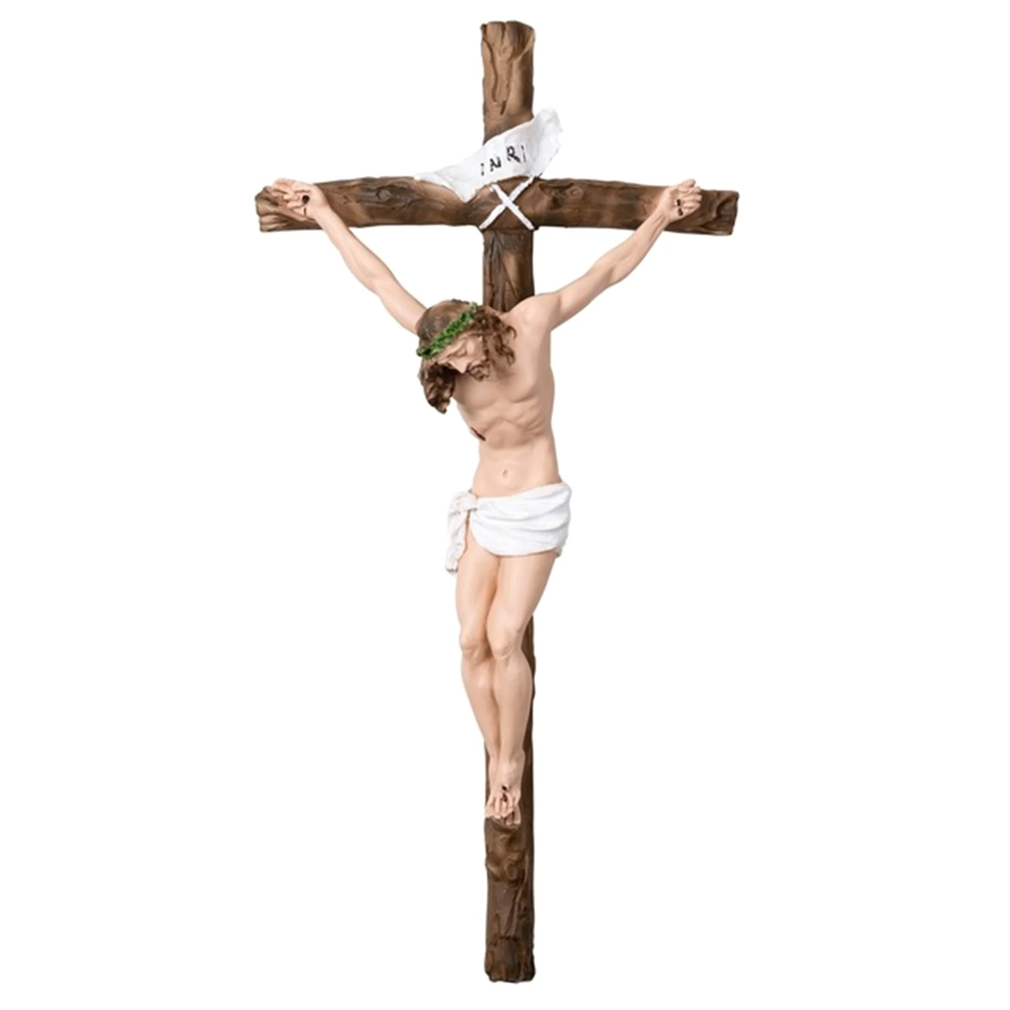 Italian Handpainted Crucifix - 16 inches - Image 2