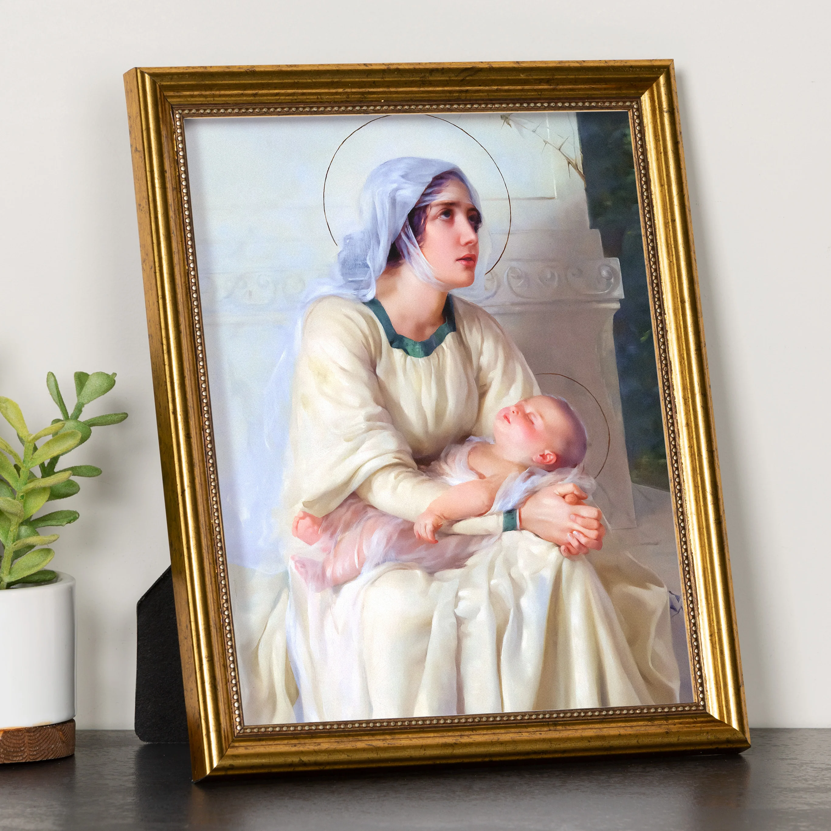 Italian School Madonna and Child Gold Framed Print - Multiple Sizes - Image 2