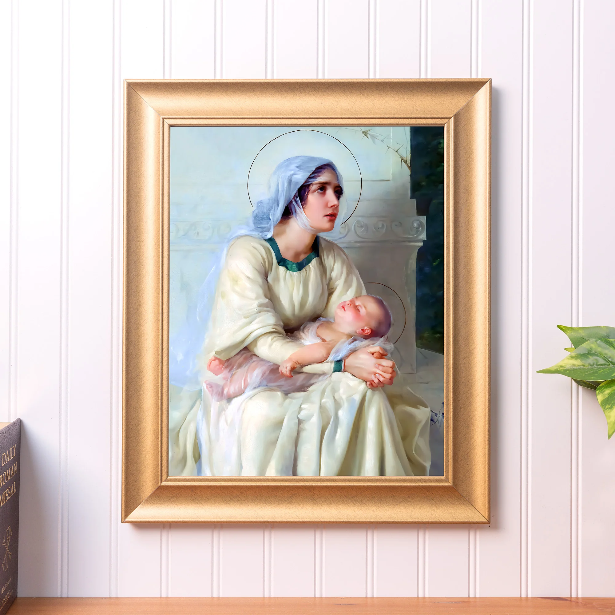 Italian School Madonna and Child Gold Framed Print - Multiple Sizes - Image 3