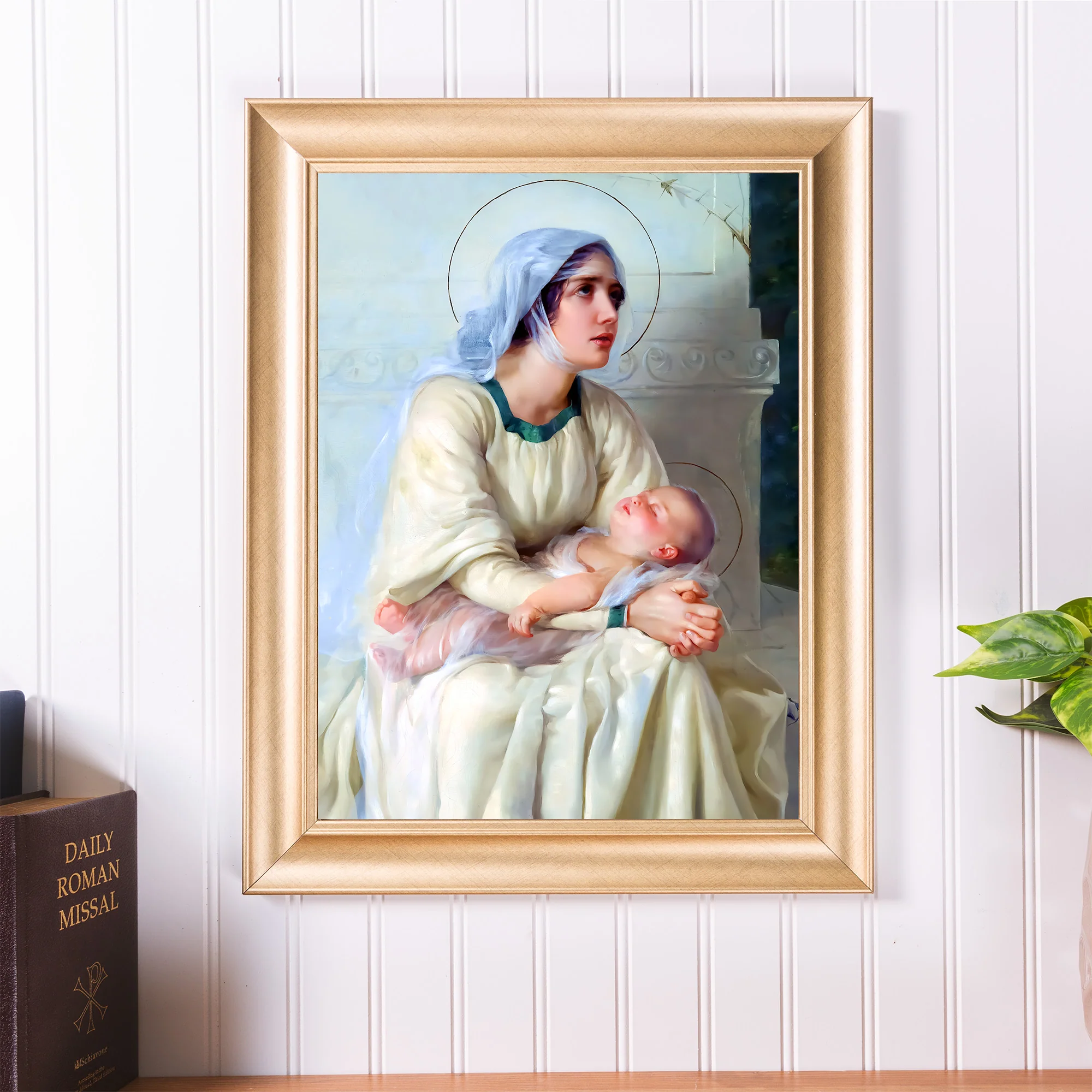 Italian School Madonna and Child Gold Framed Print - Multiple Sizes - Image 4