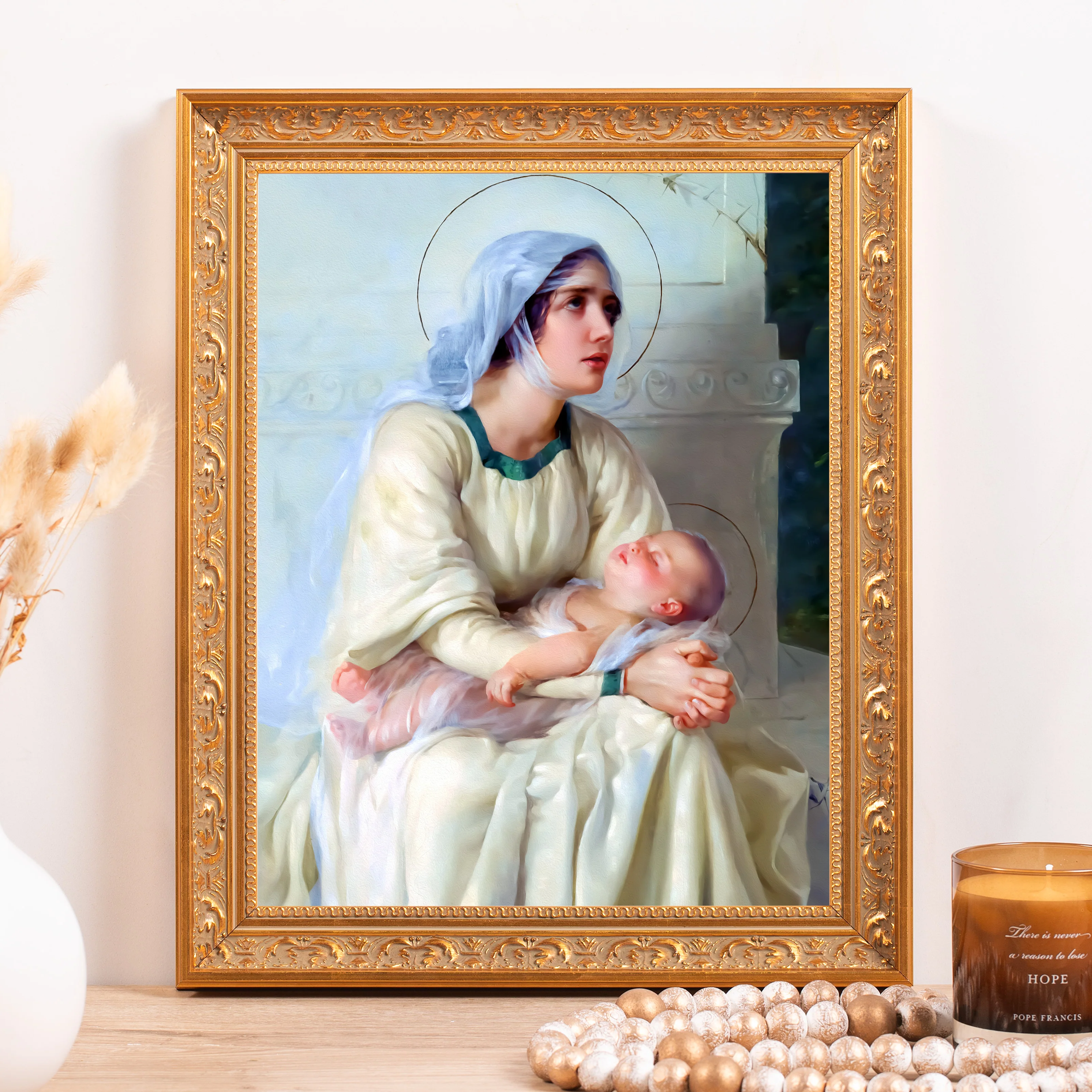 Italian School Madonna & Child Framed Canvas - Sacred Classics Collection