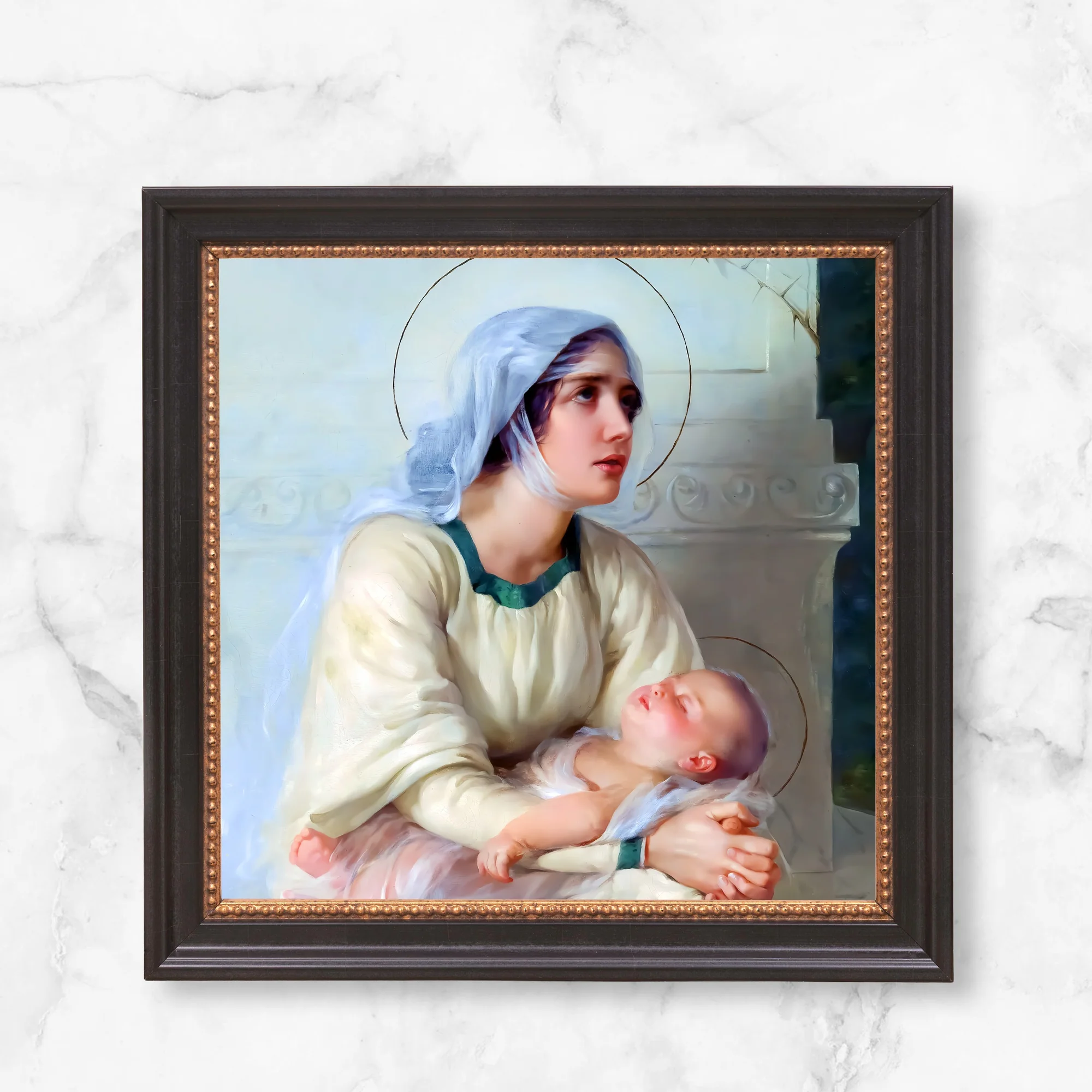 Italian School Madonna & Child Framed Canvas - Sacred Mini Collection - Image 12