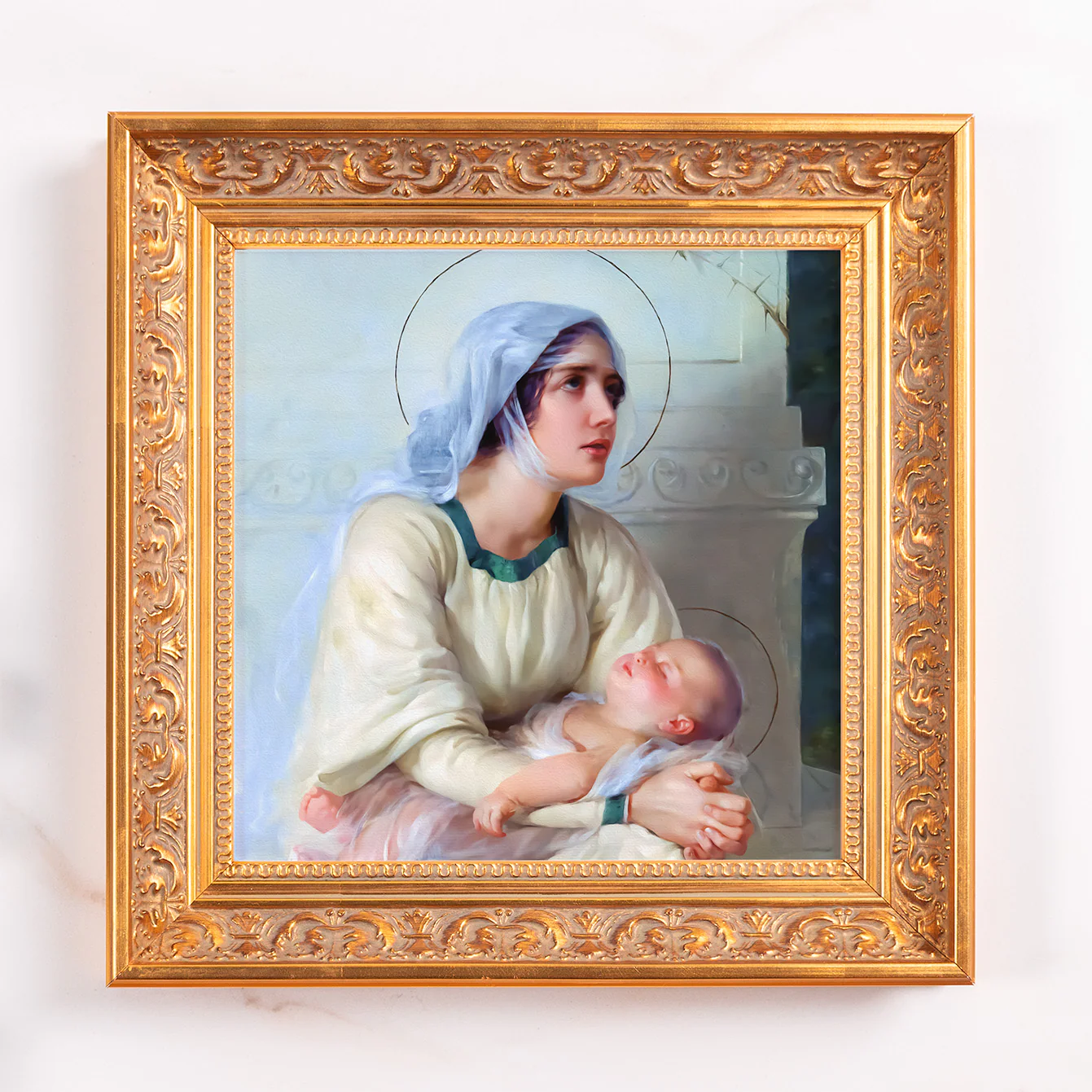 Italian School Madonna & Child Framed Canvas - Sacred Mini Collection - Image 2