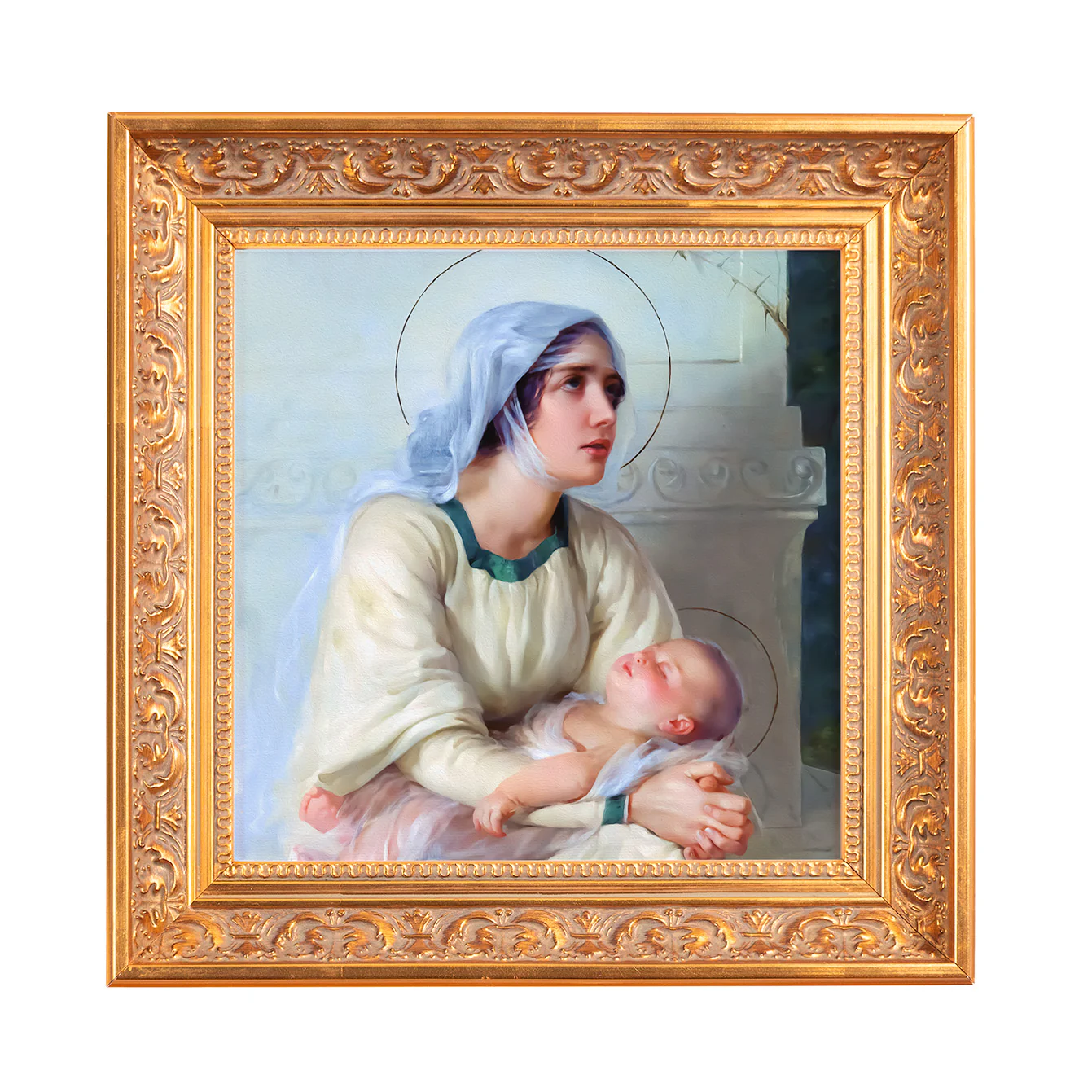 Italian School Madonna & Child Framed Canvas - Sacred Mini Collection - Image 3
