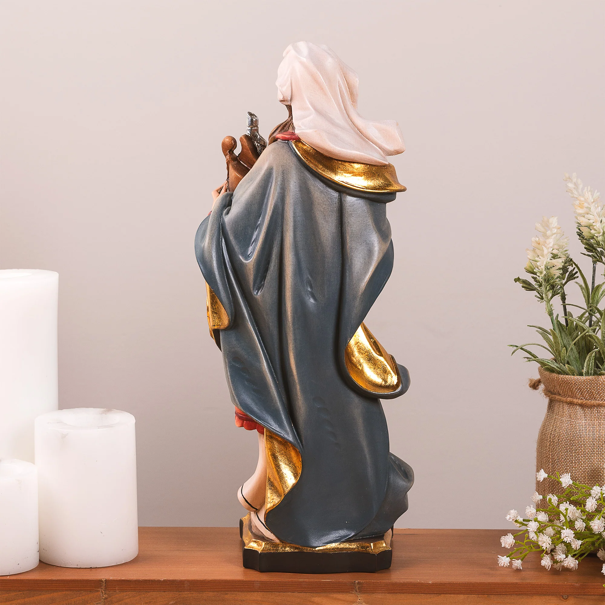 Italian St. Cecilia Statue - 15.5" - Image 3