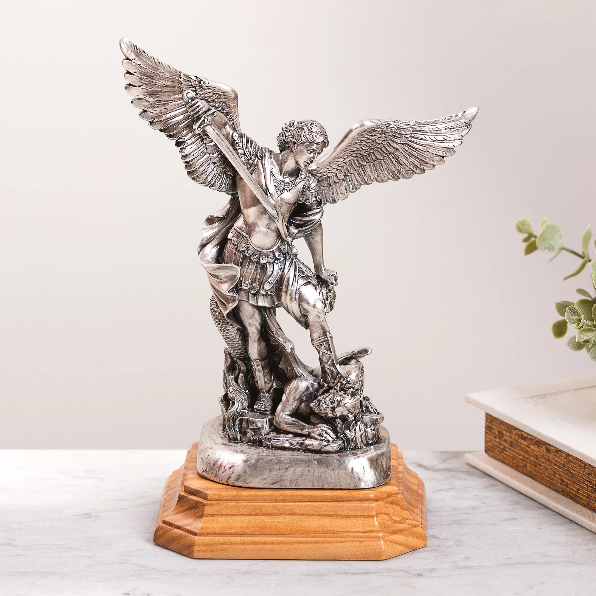 Italian St. Michael Statue - 8.85" - Image 2