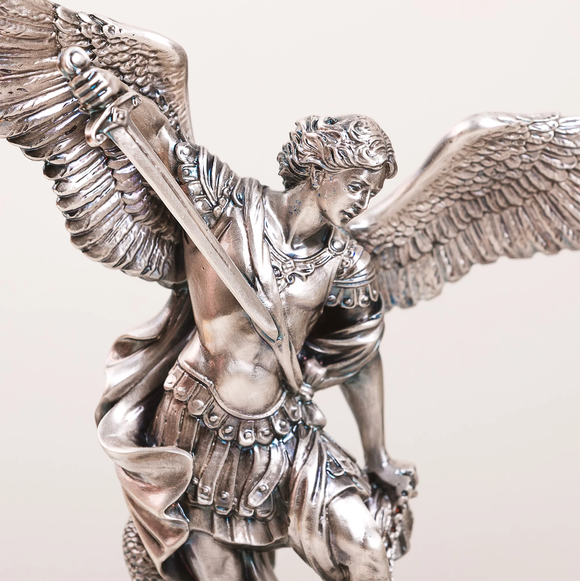 Italian St. Michael Statue - 8.85" - Image 3