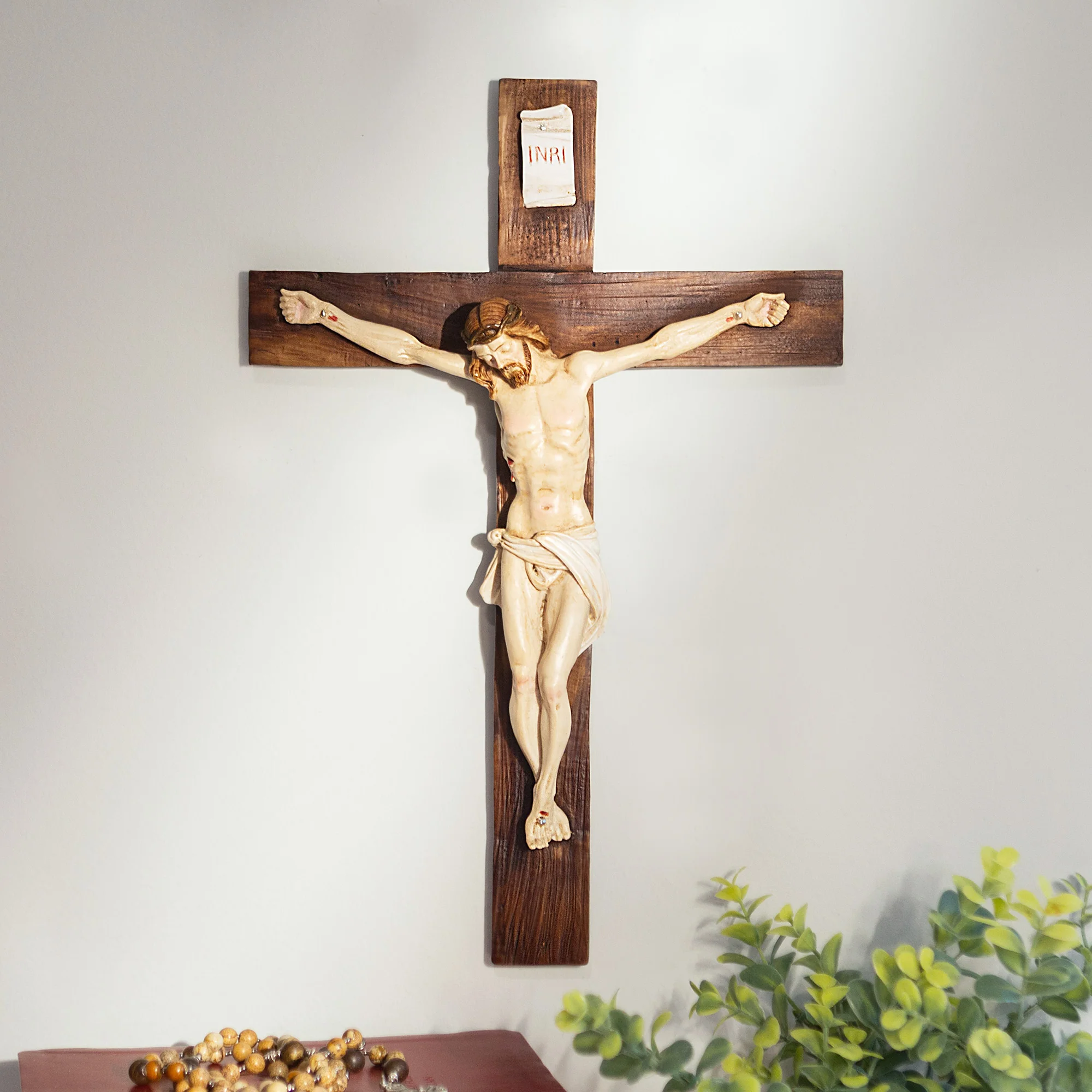 Italian Wall Crucifix - 15" - Image 2
