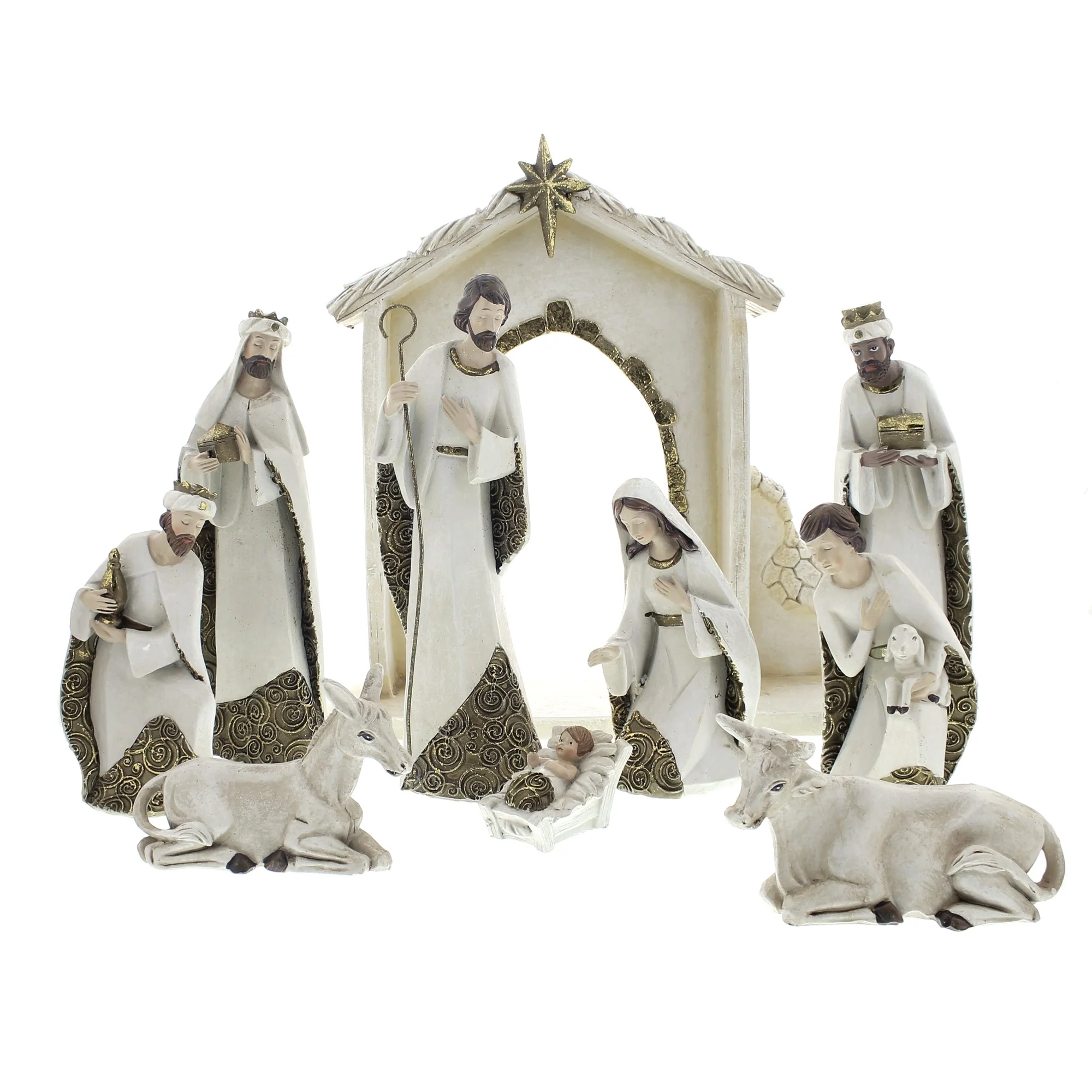 Ivory and Gold Nativity Set - Image 5