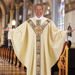 Ivory Chi Rho Semi-Gothic Chasuble