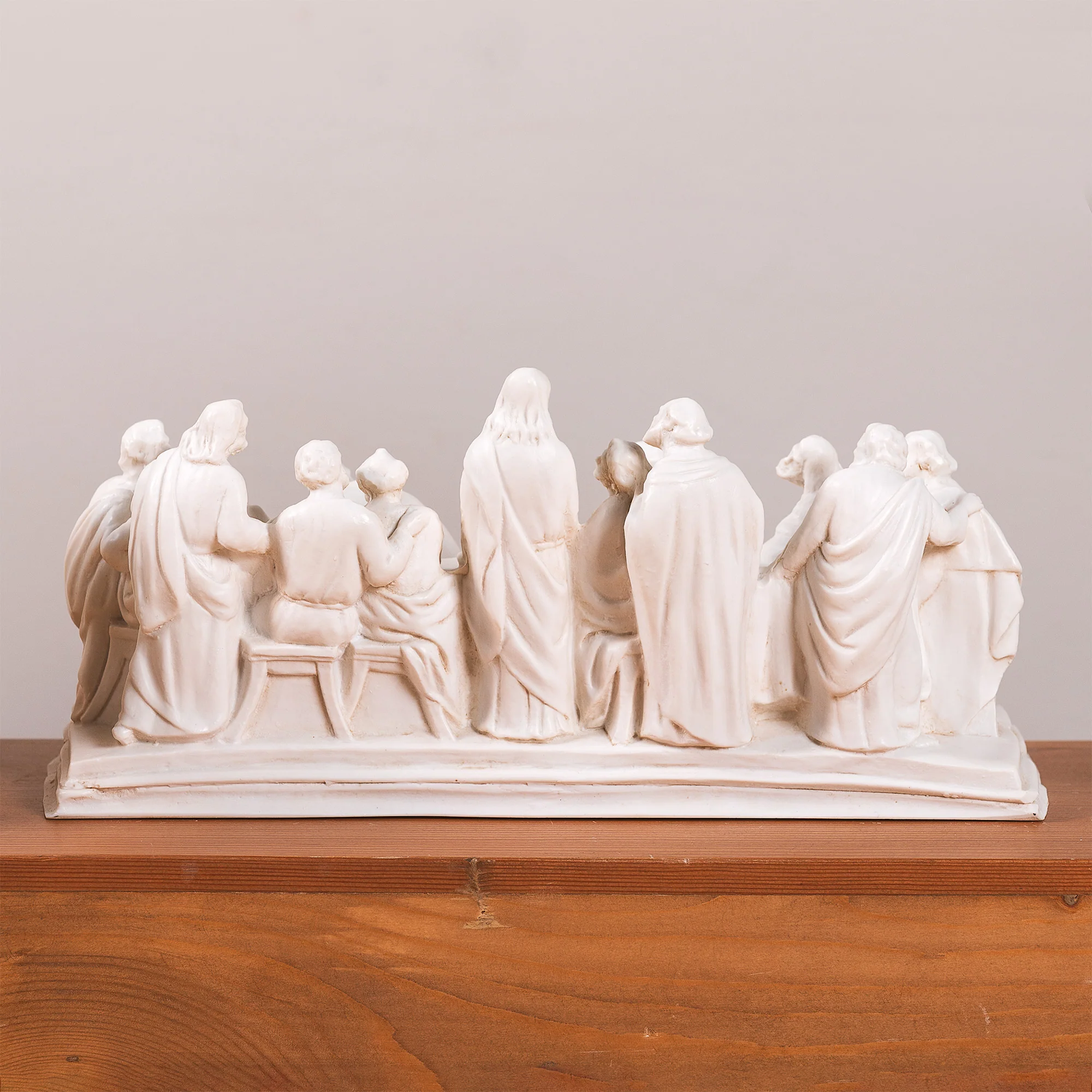 Ivory & Gold Last Supper Sculpture - 10.2" - Image 2