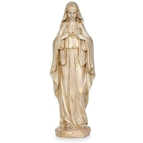 Ivory Immaculate Heart Statue - 13.5"
