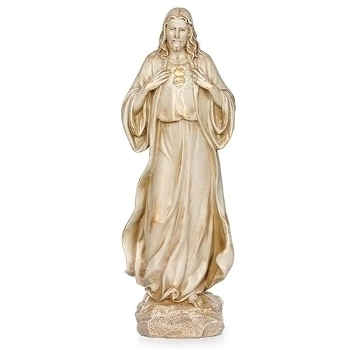 Ivory Sacred Heart Statue - 13.25"