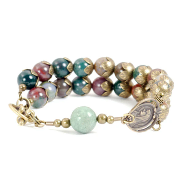 Jasper & Bronze Lourdes Bracelet - Image 3