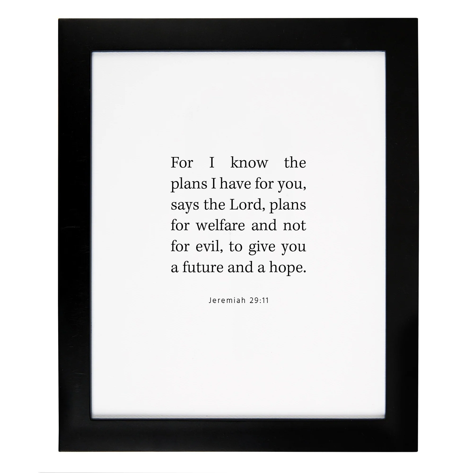 Jeremiah 29:11 Framed Scripture Print