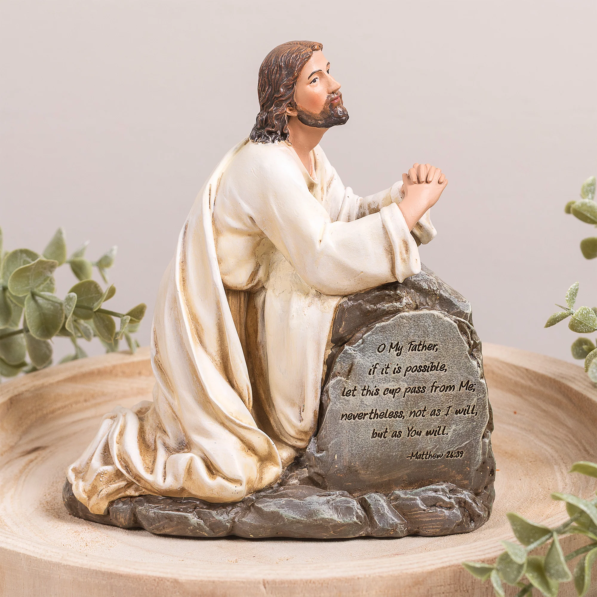 Jesus Agony in the Garden Thy Will Be Done Statue - 6.5"