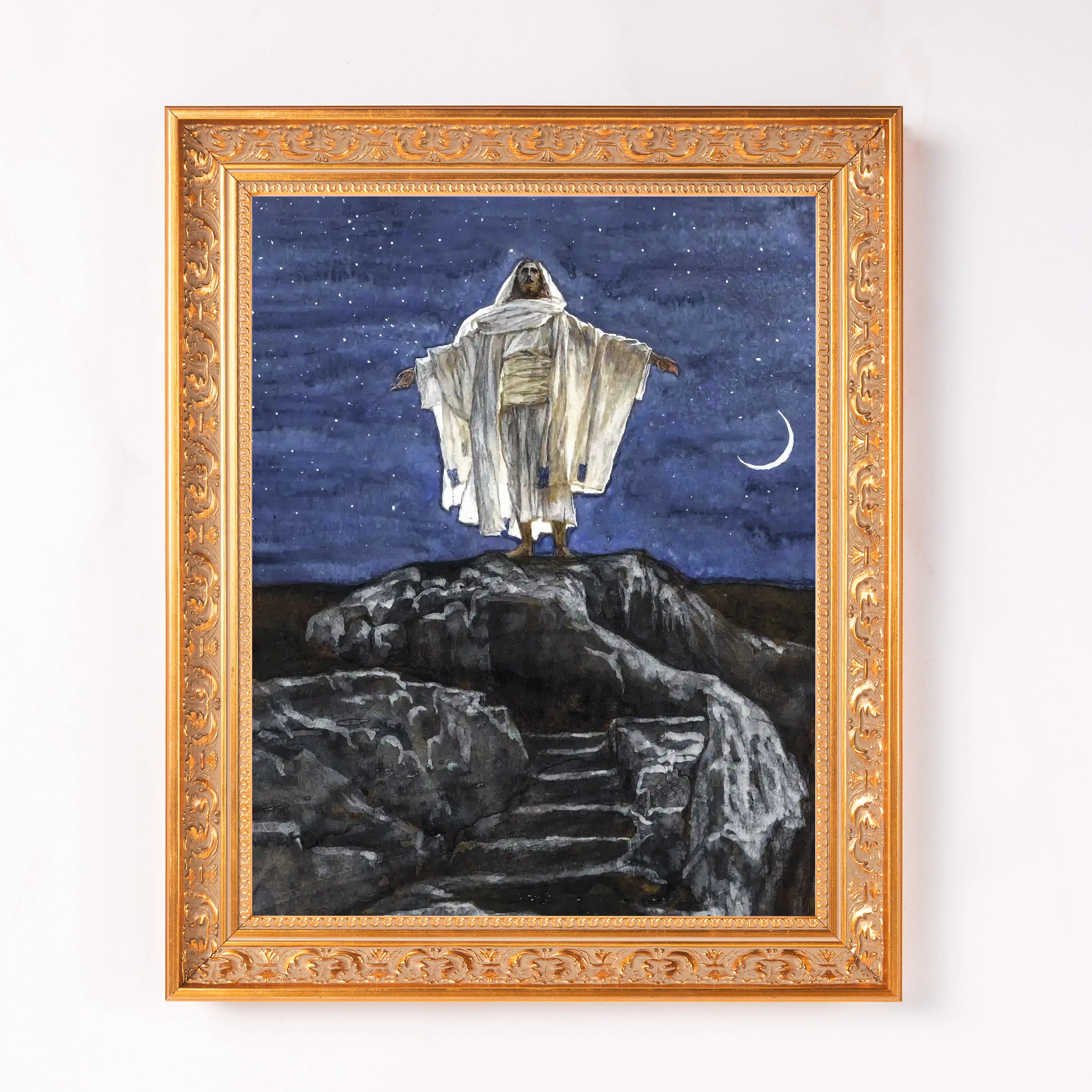Jesus on the Mountaintop Framed Canvas - Sacred Classics Collection - Image 2