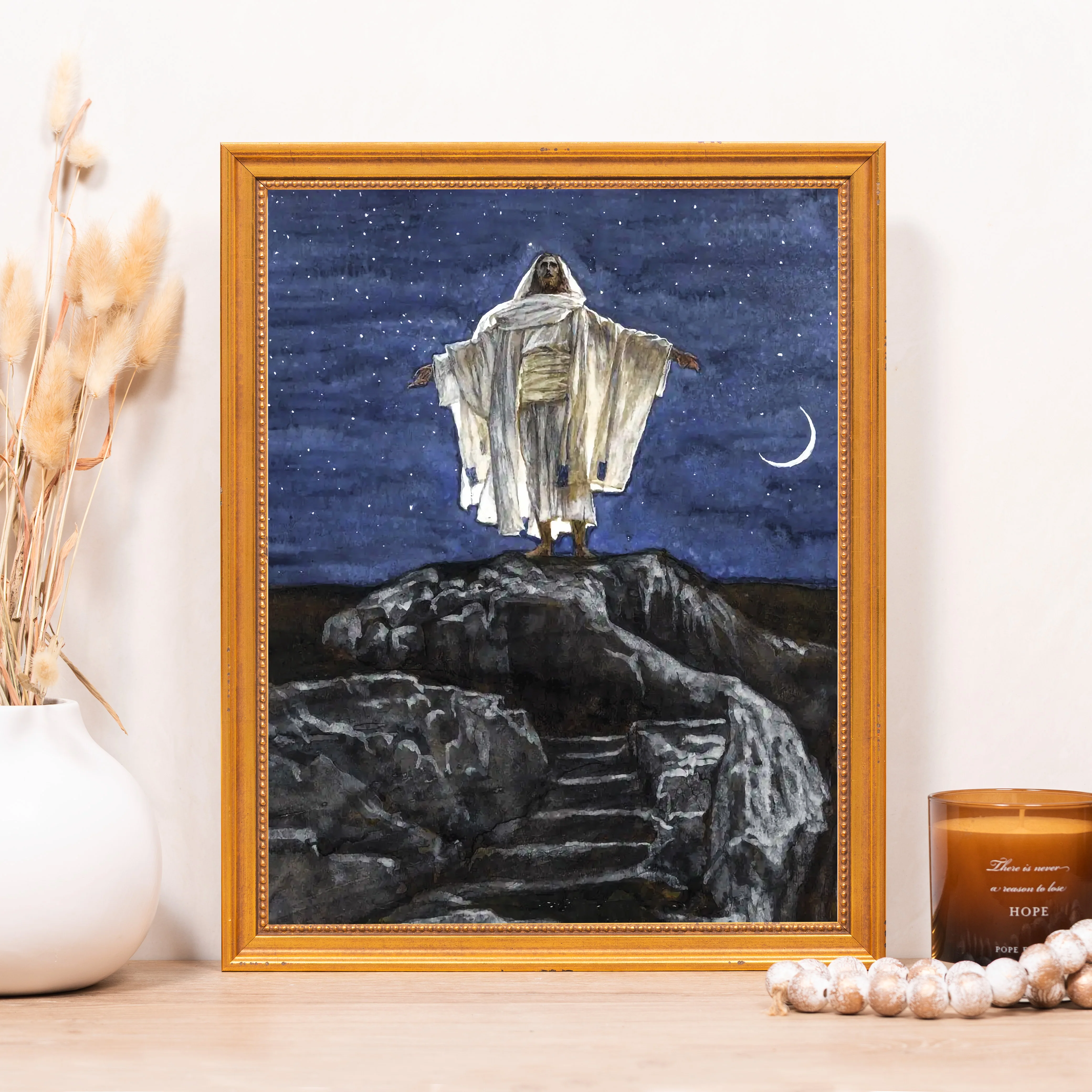 Jesus on the Mountaintop Framed Canvas - Sacred Classics Collection - Image 4