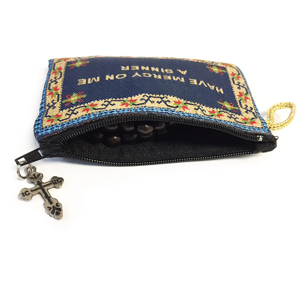 Jesus Prayer Pouch & Wooden Prayer Beads - Image 3