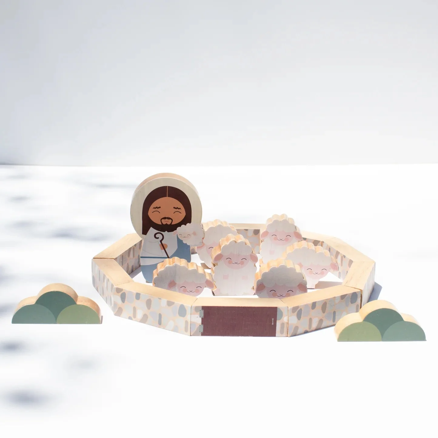 Jesus The Good Shepherd Wooden Playset - Image 3
