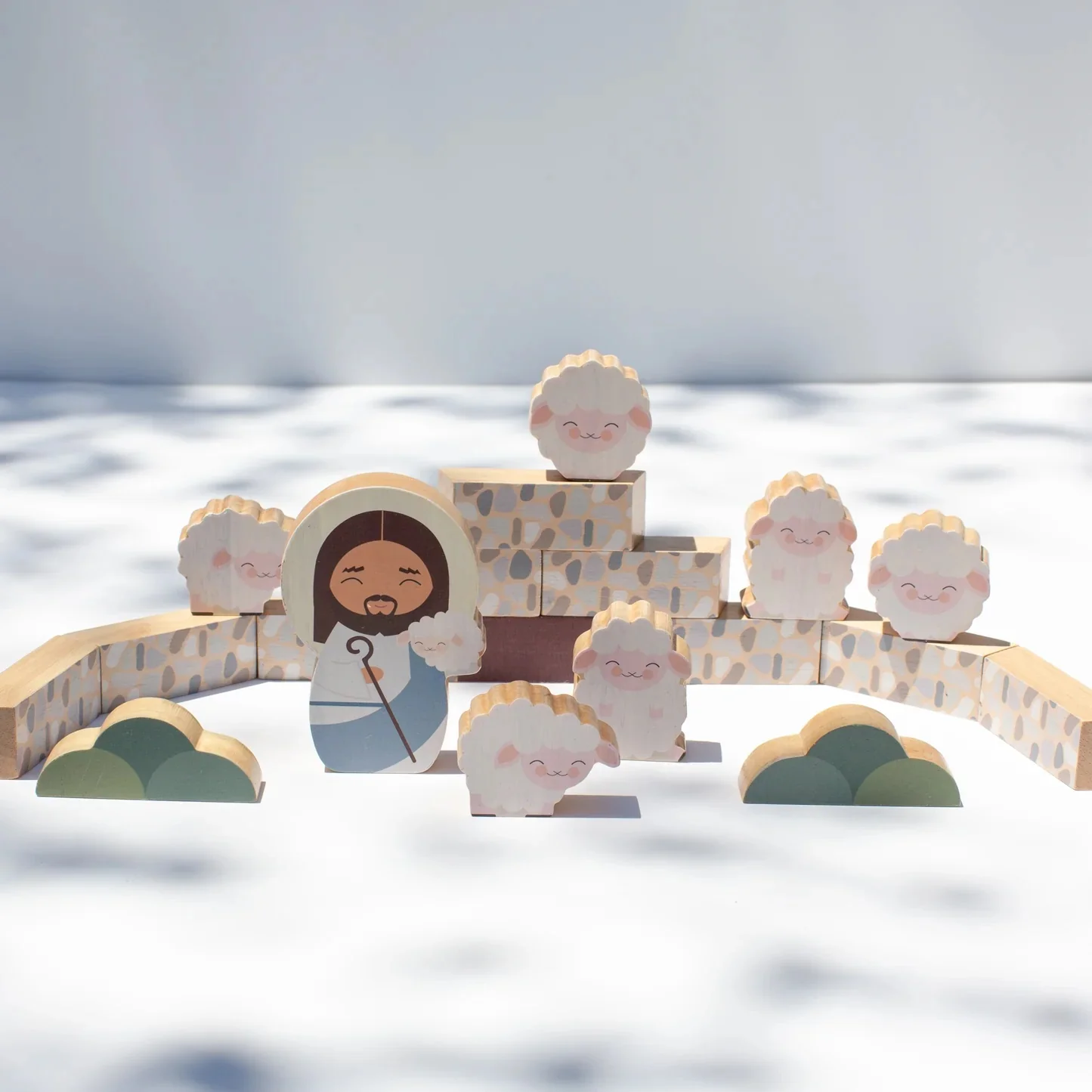 Jesus The Good Shepherd Wooden Playset - Image 4