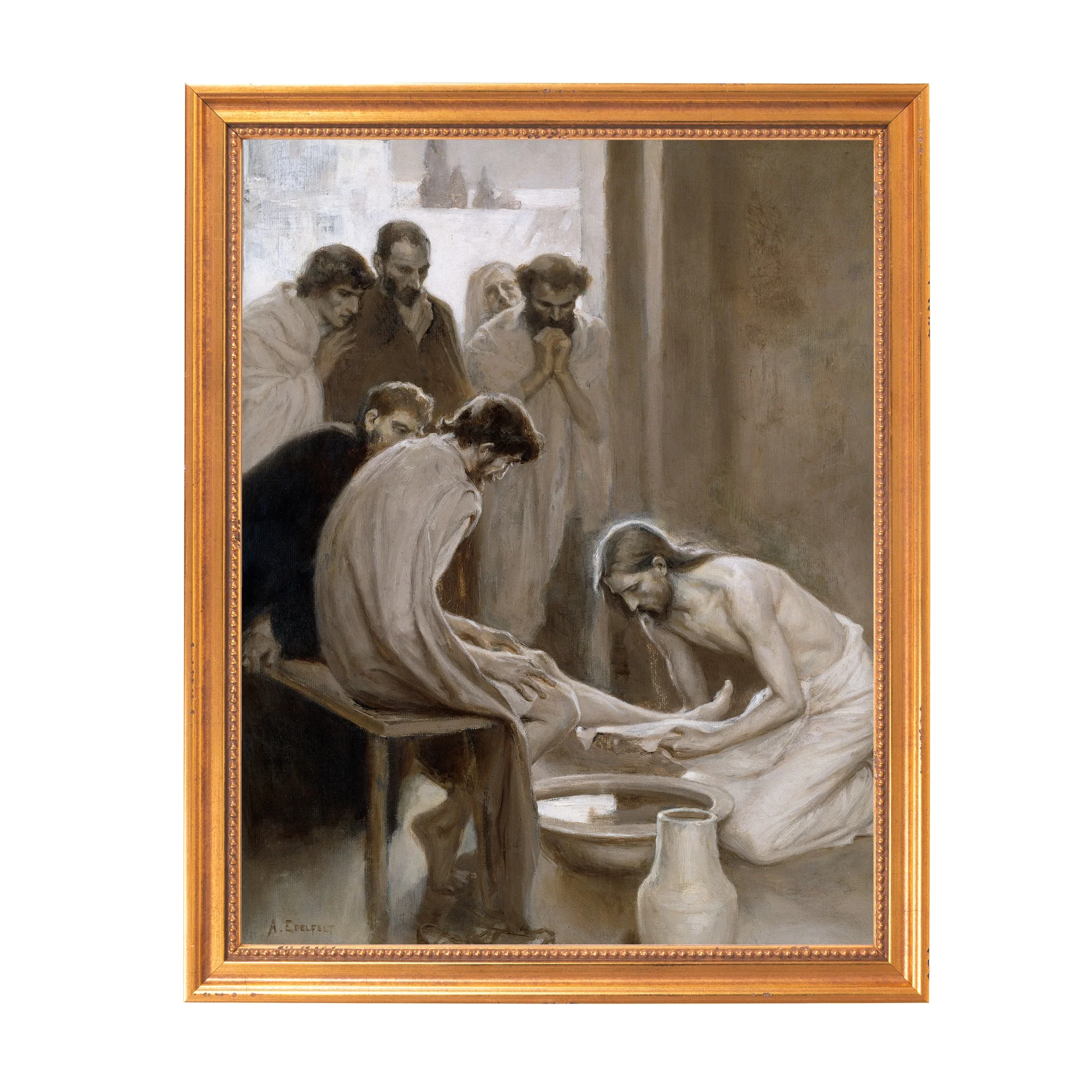 Jesus Washing the Feet of His Disciples Framed Canvas - Sacred Classics Collection - Image 6