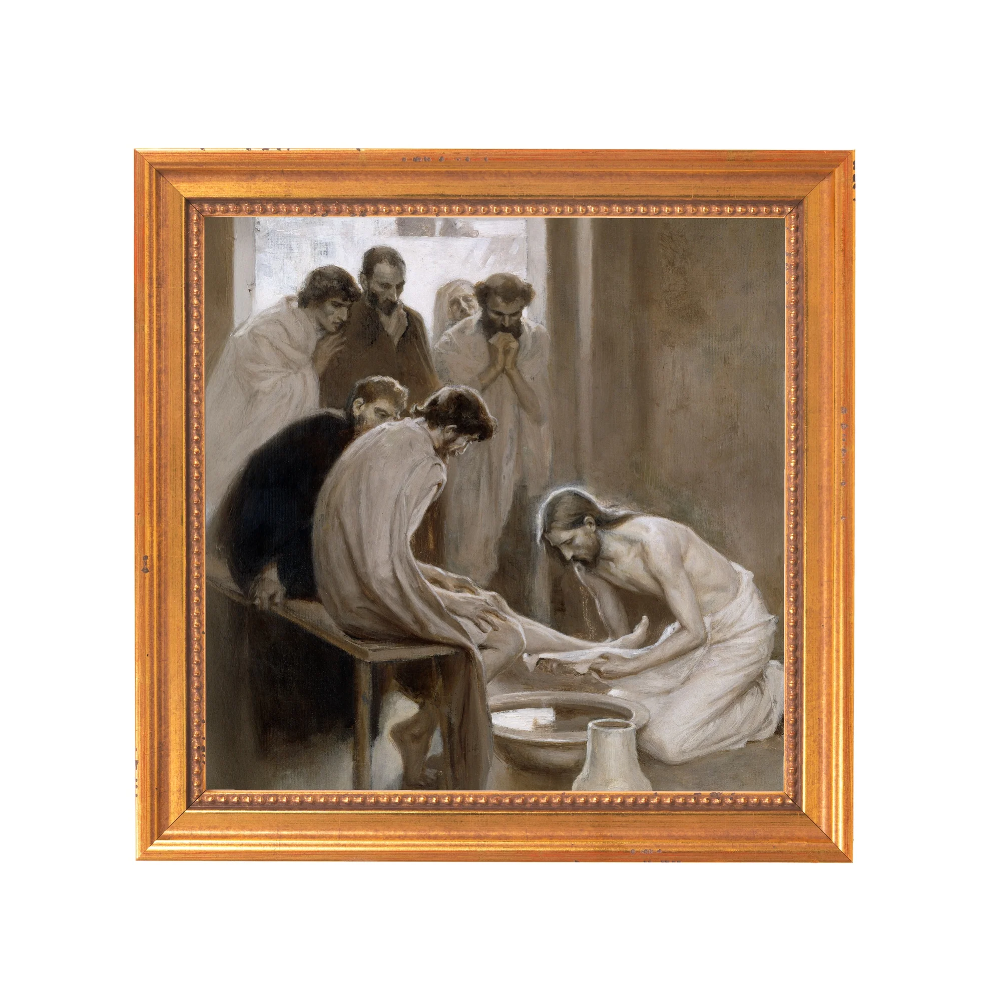 Jesus Washing the Feet of His Disciples Framed Canvas - Sacred Mini Collection - Image 10