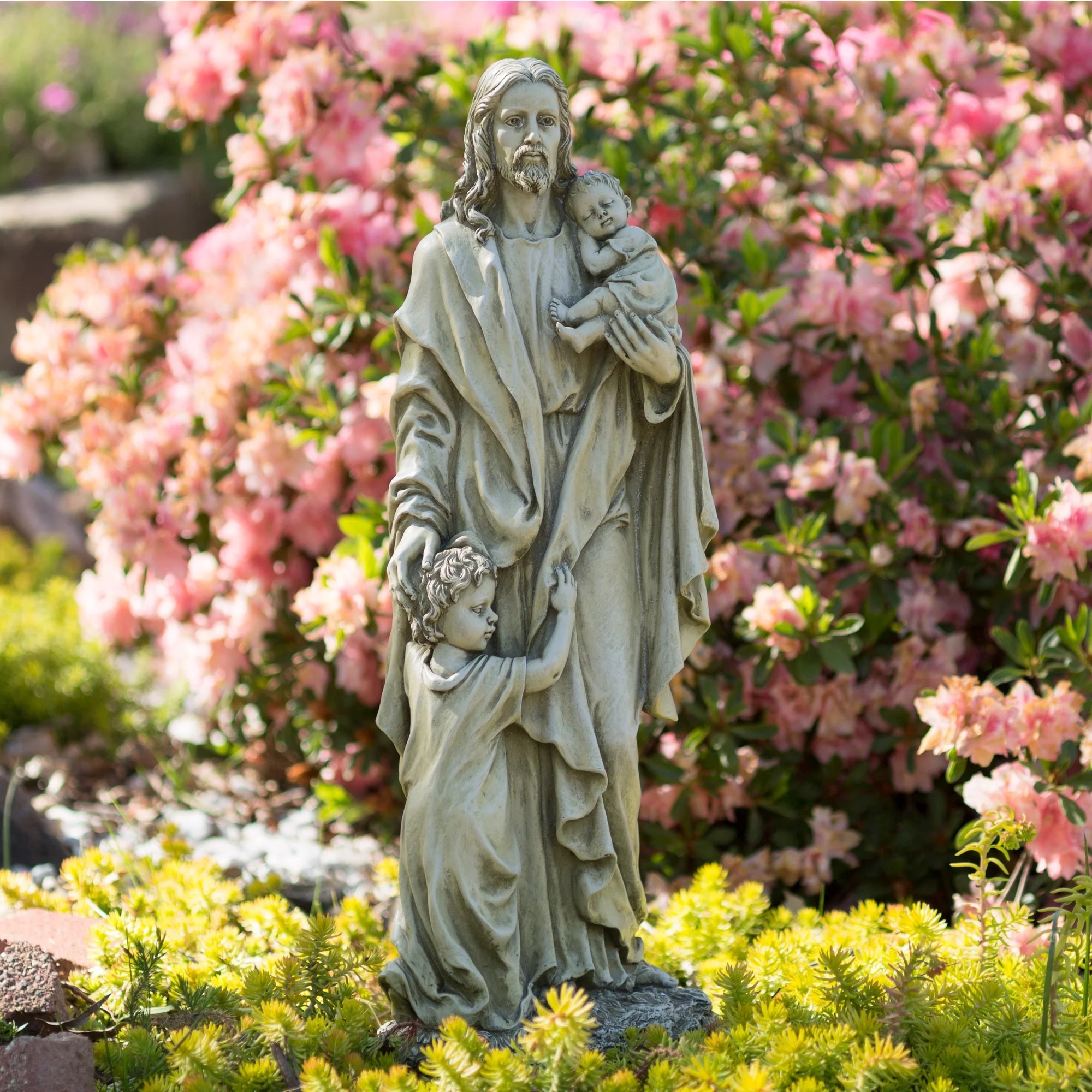 Jesus with Children Garden Figure - 24 inch - Image 2