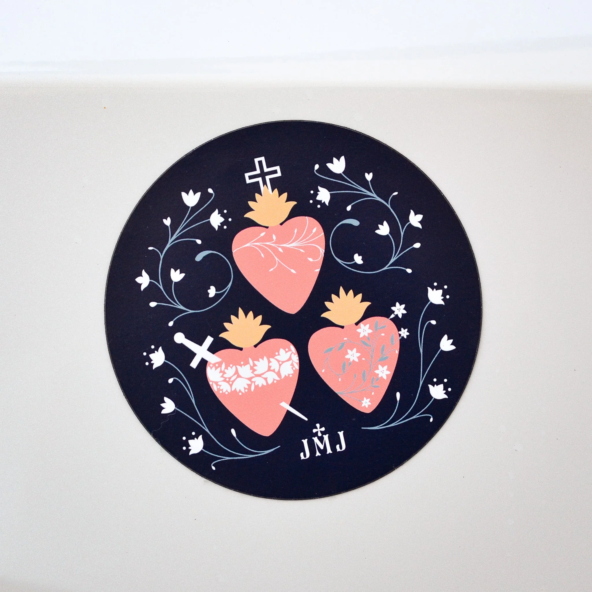 JMJ Three Hearts Car Magnet - Image 2