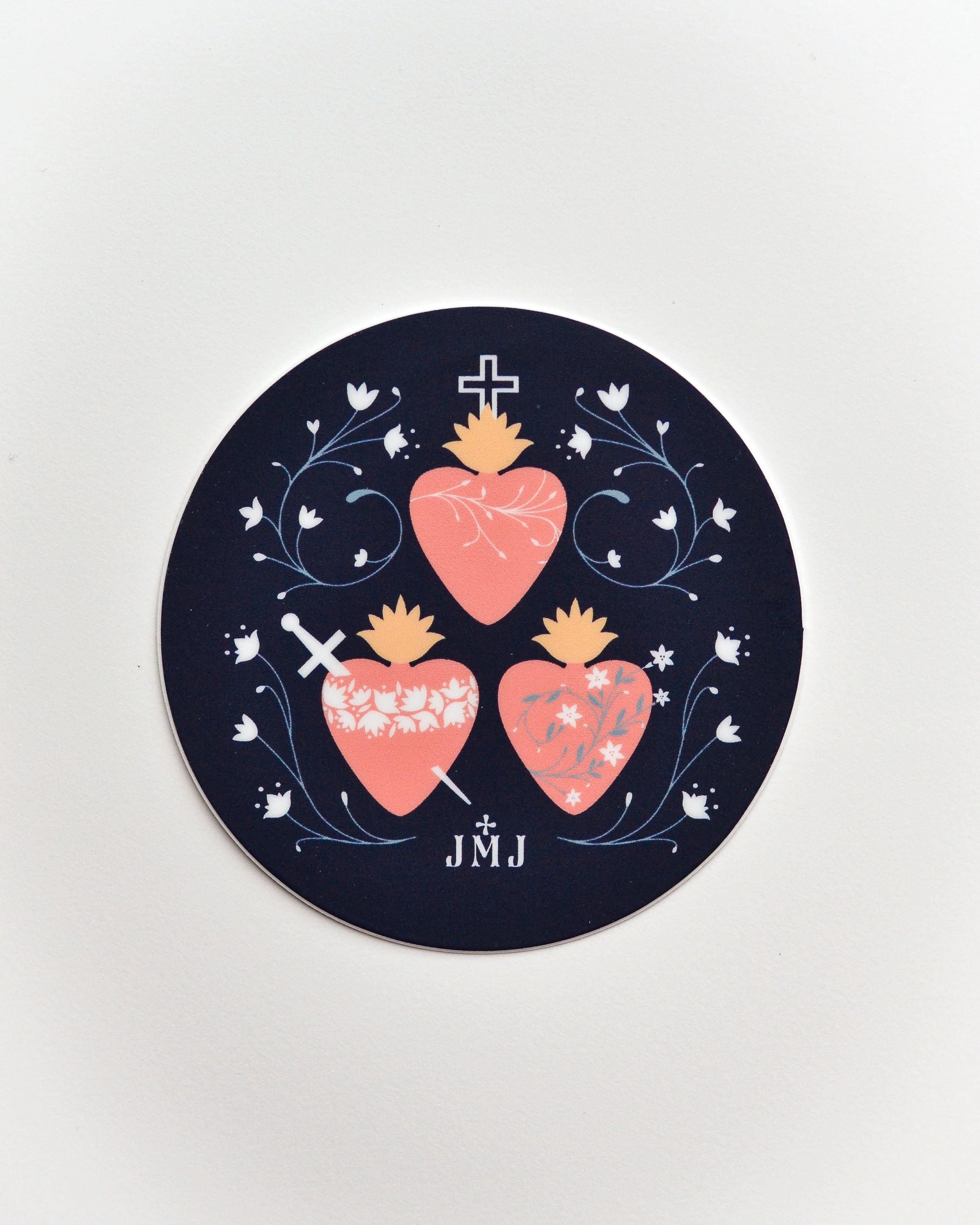 JMJ Three Hearts Vinyl Sticker - Image 2