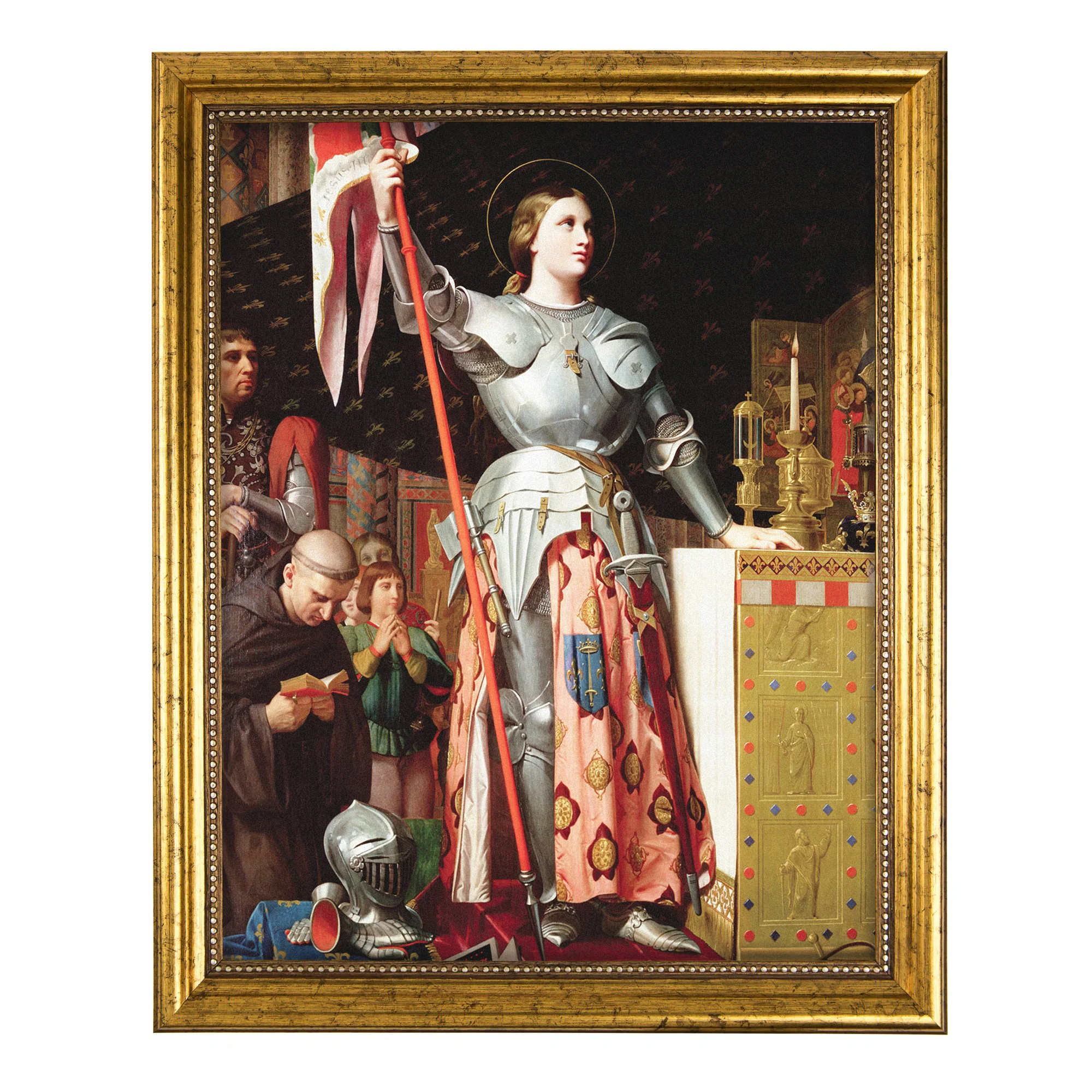 Joan of Arc Antique Gold Framed Print - Multiple Sizes - Image 2