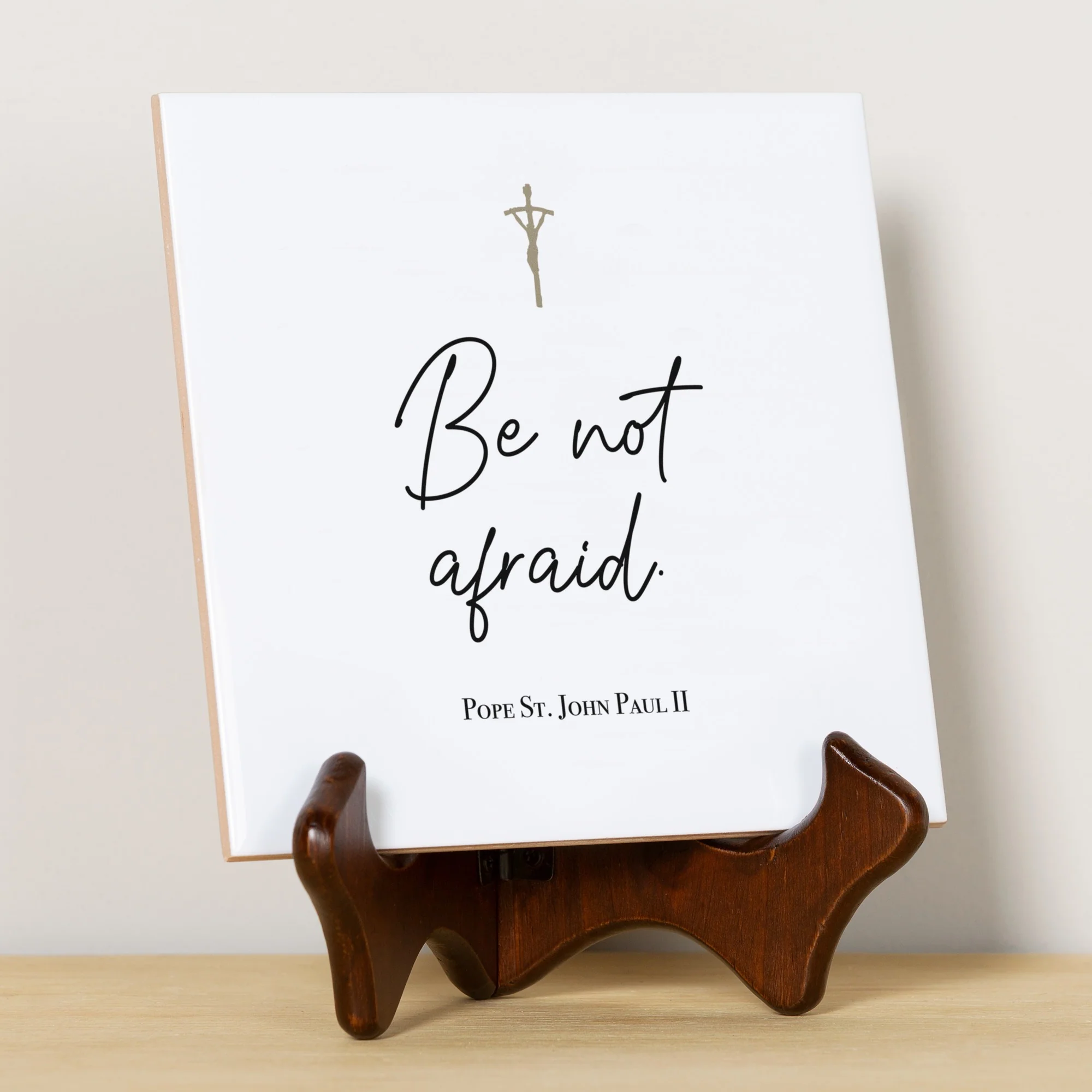 John Paul II "Be Not Afraid" Quote Tile - Image 2