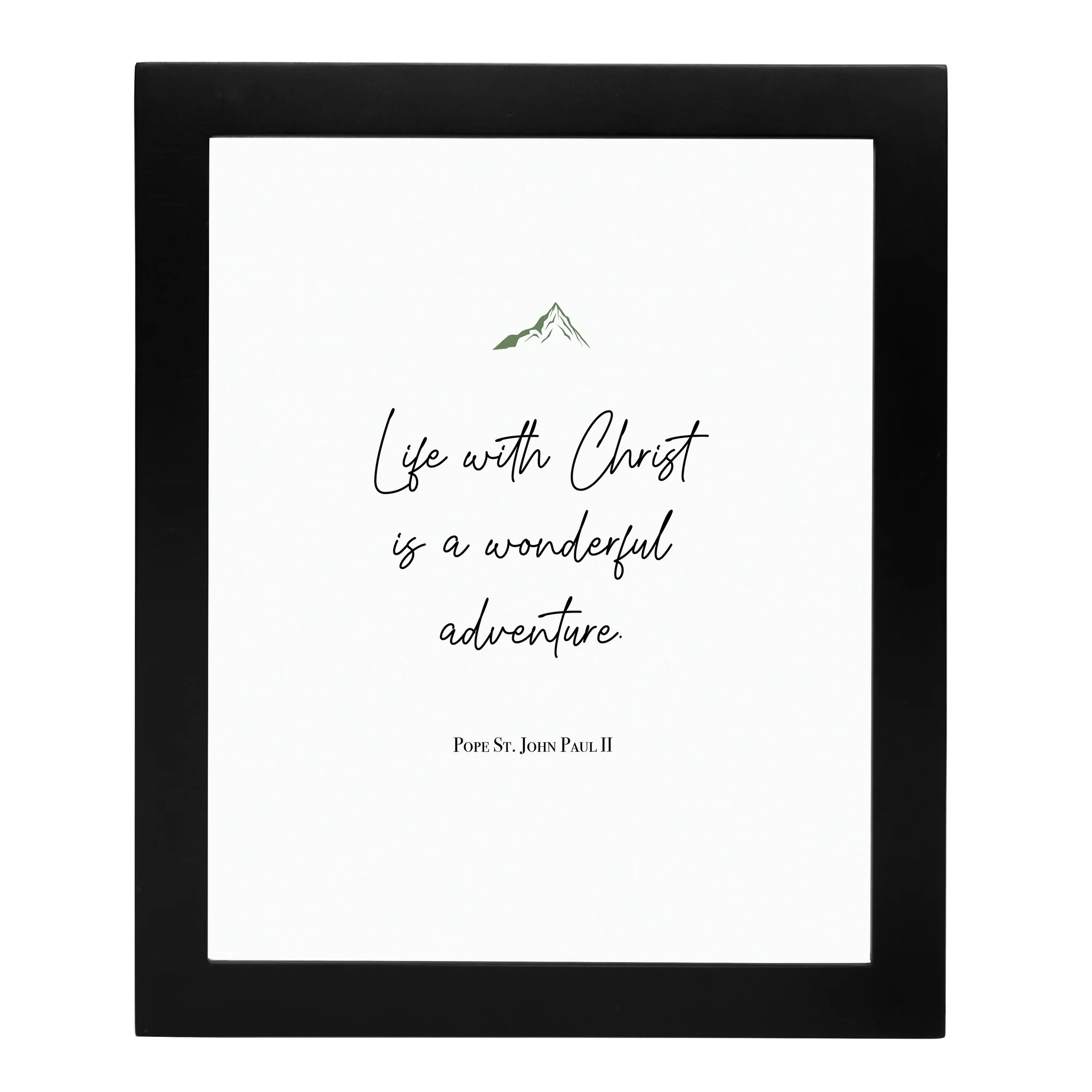 John Paul II "Life With Christ" Framed Print - 8x10"