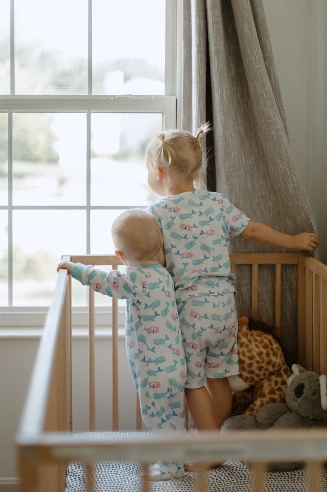 Jonah & the Whale Teal/Pink Soft & Comfy Kids Pajamas - Image 5