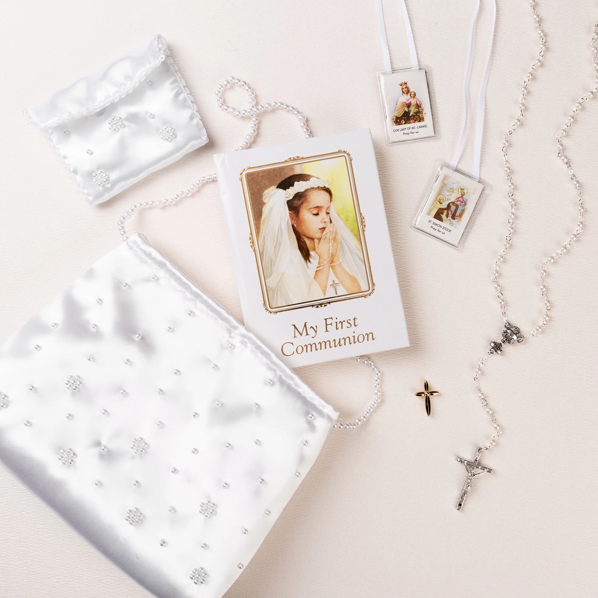 Joseph's Studio First Communion Purse Set w/Rosary & Accessories - Image 3