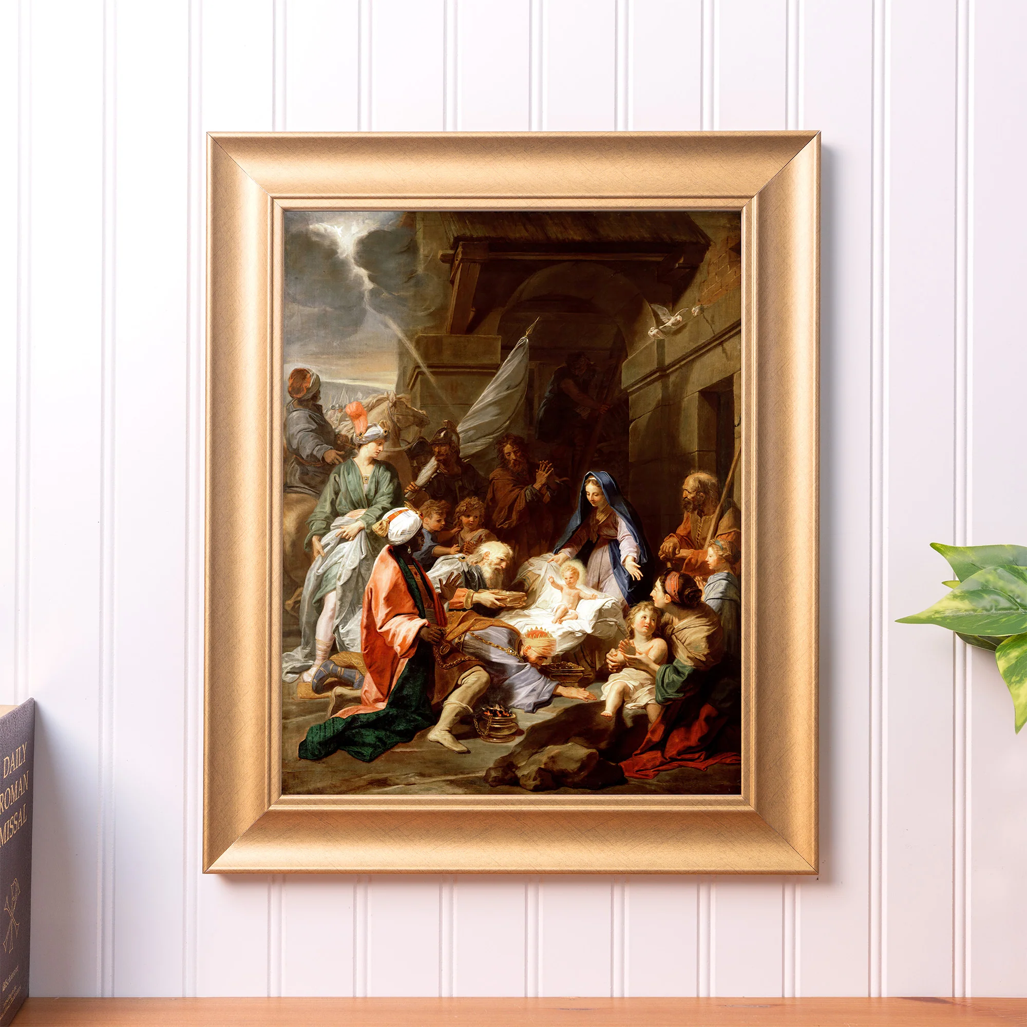 Jouvenet Adoration of the Magi Gold Framed Print - Multiple Sizes - Image 3