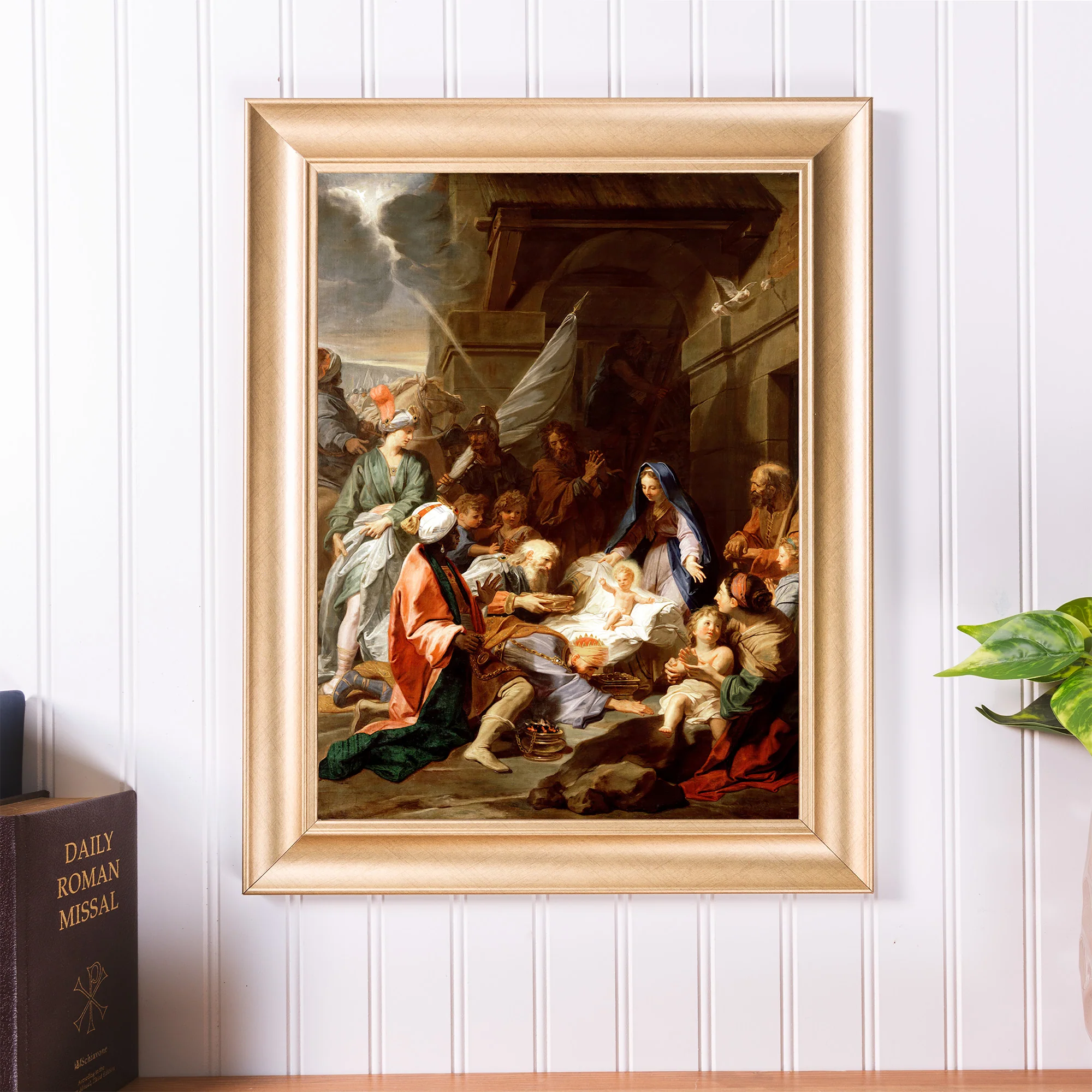 Jouvenet Adoration of the Magi Gold Framed Print - Multiple Sizes - Image 4