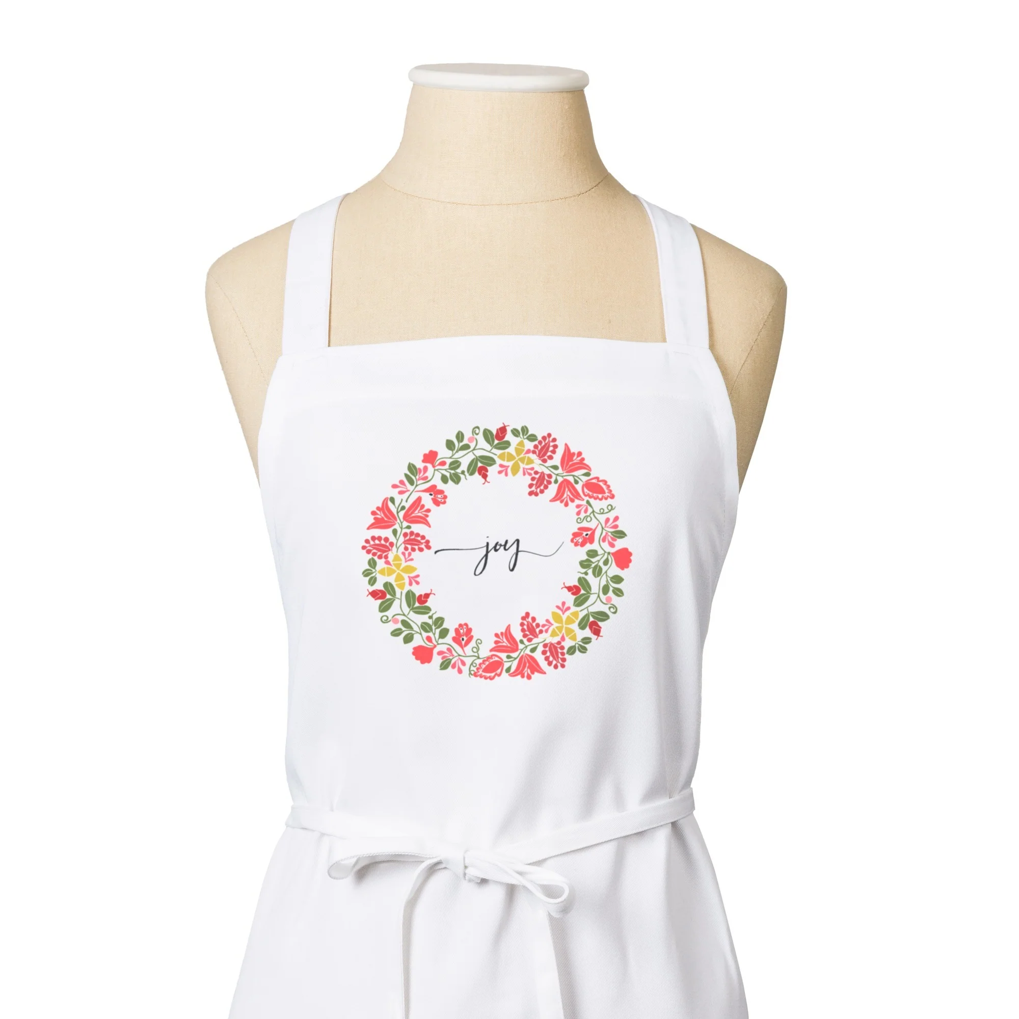 Joy Christmas Wreath Apron - Image 2