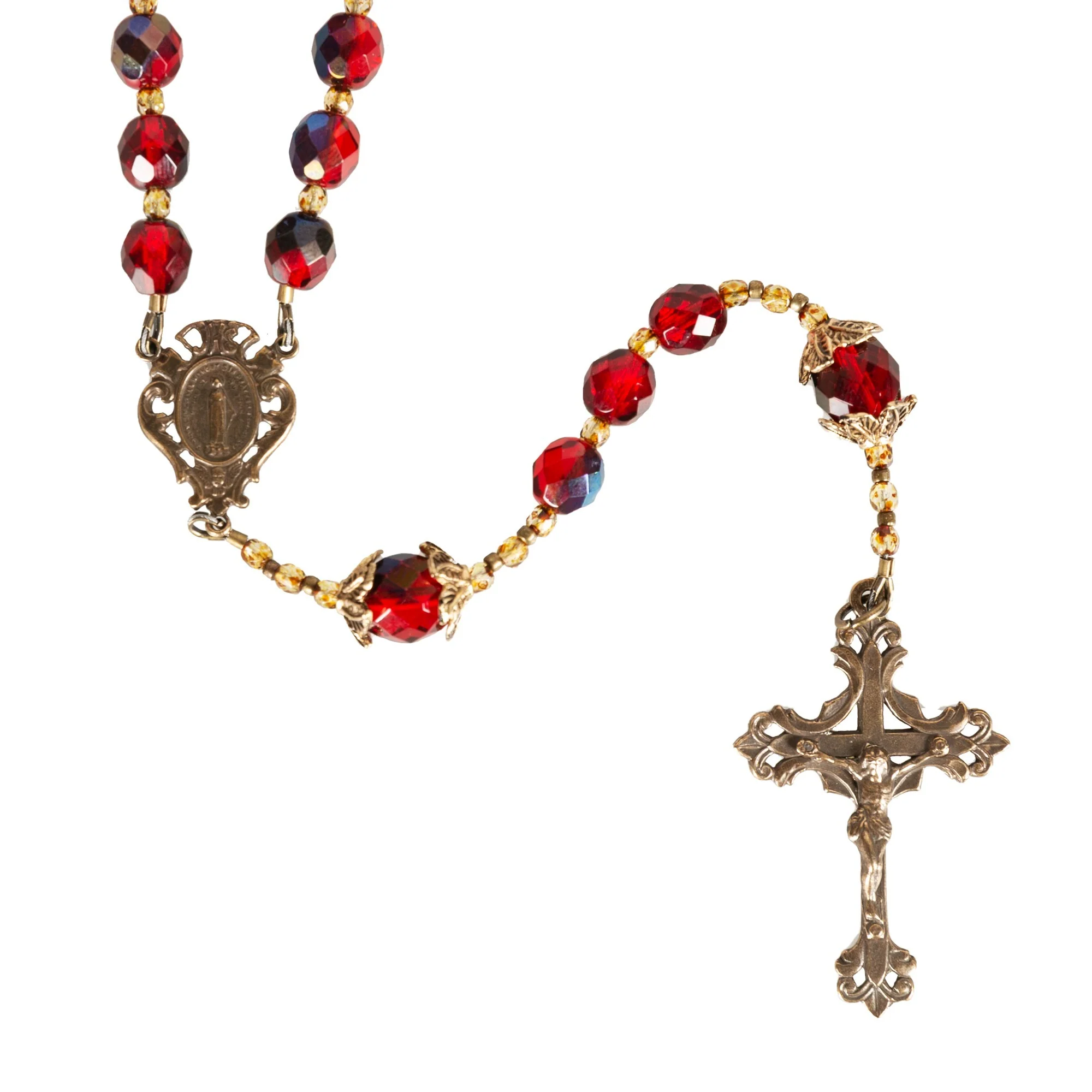 Joy To The World Red Christmas Rosary - Image 2