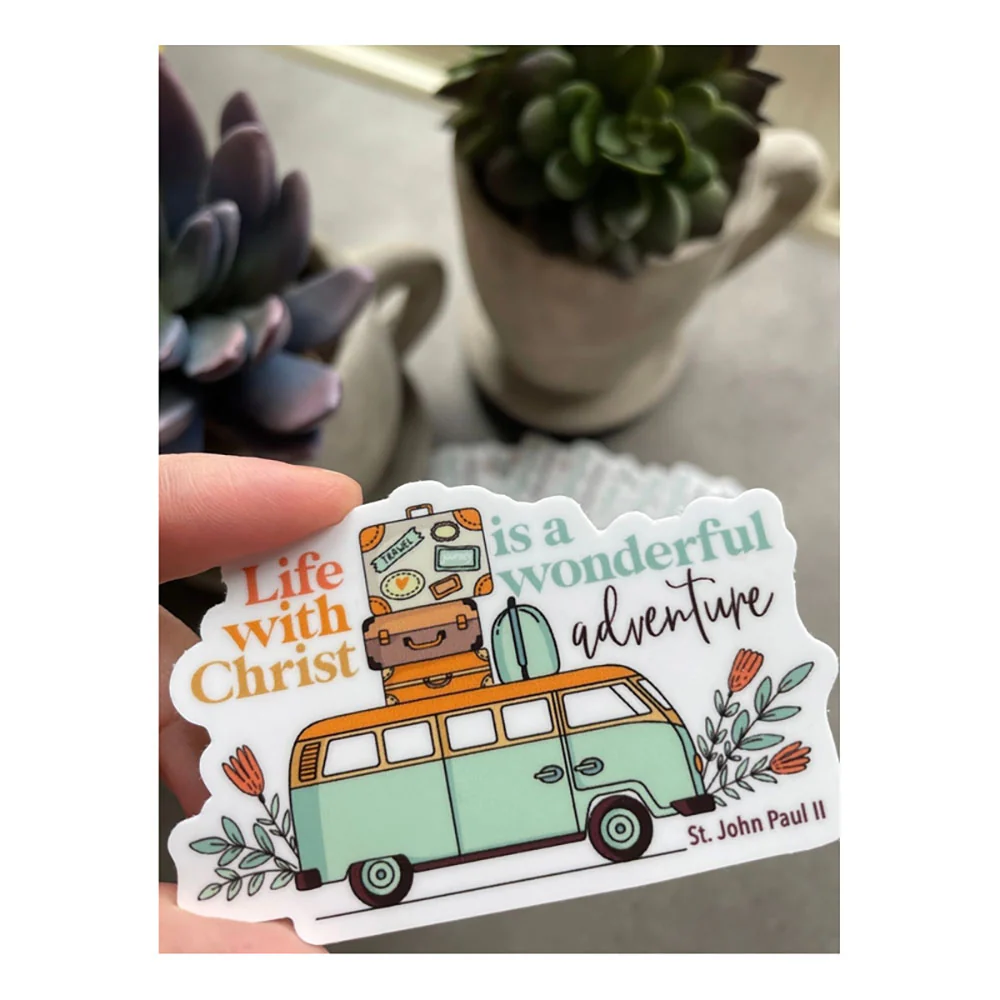 JPII Life with Christ Wonderful Adventure Vinyl Sticker