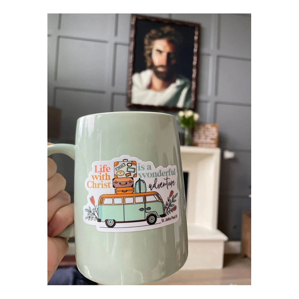 JPII Life with Christ Wonderful Adventure Vinyl Sticker - Image 2